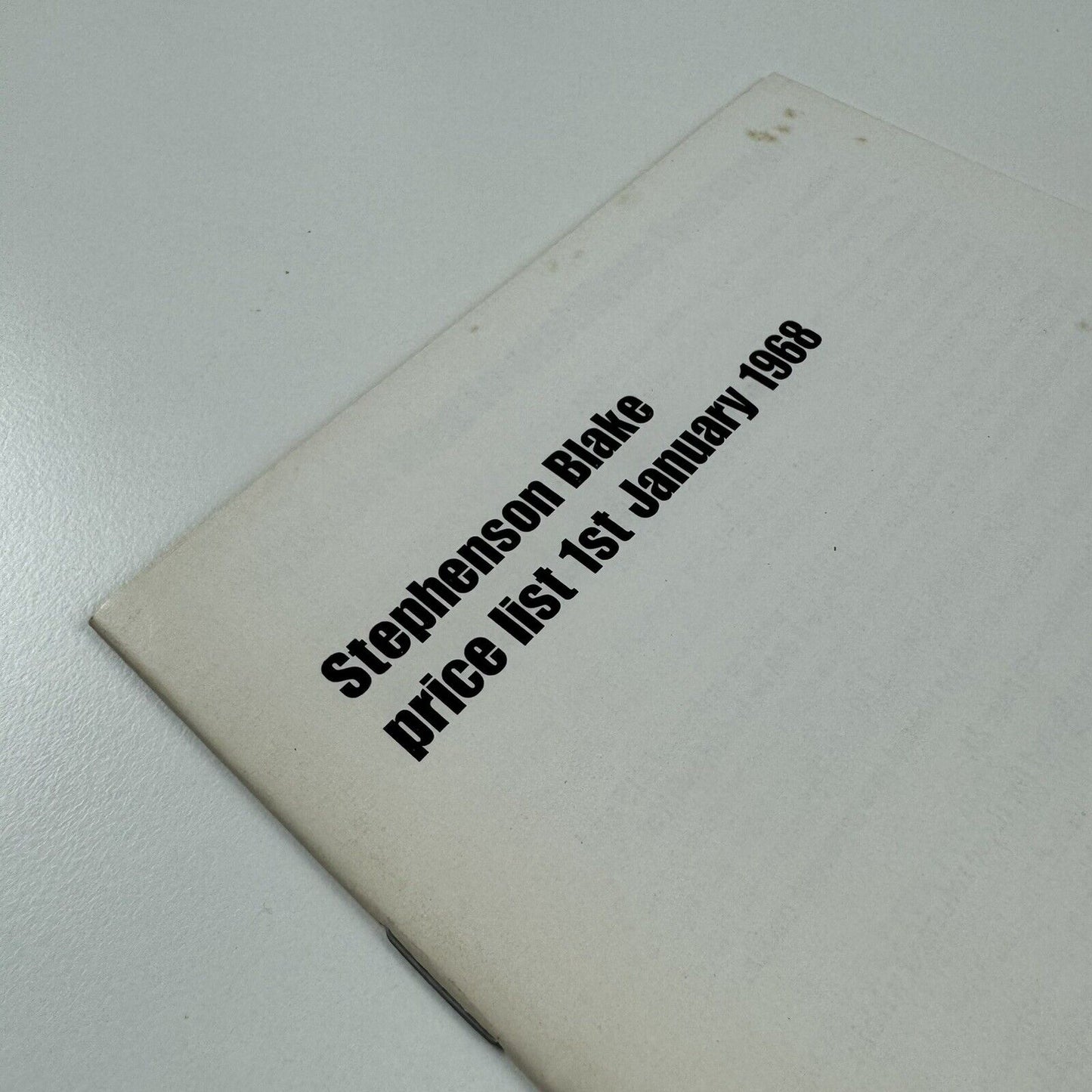 Booklet – Stephenson Blake price list, 1st January 1968 | Type, Brass rule, Electros