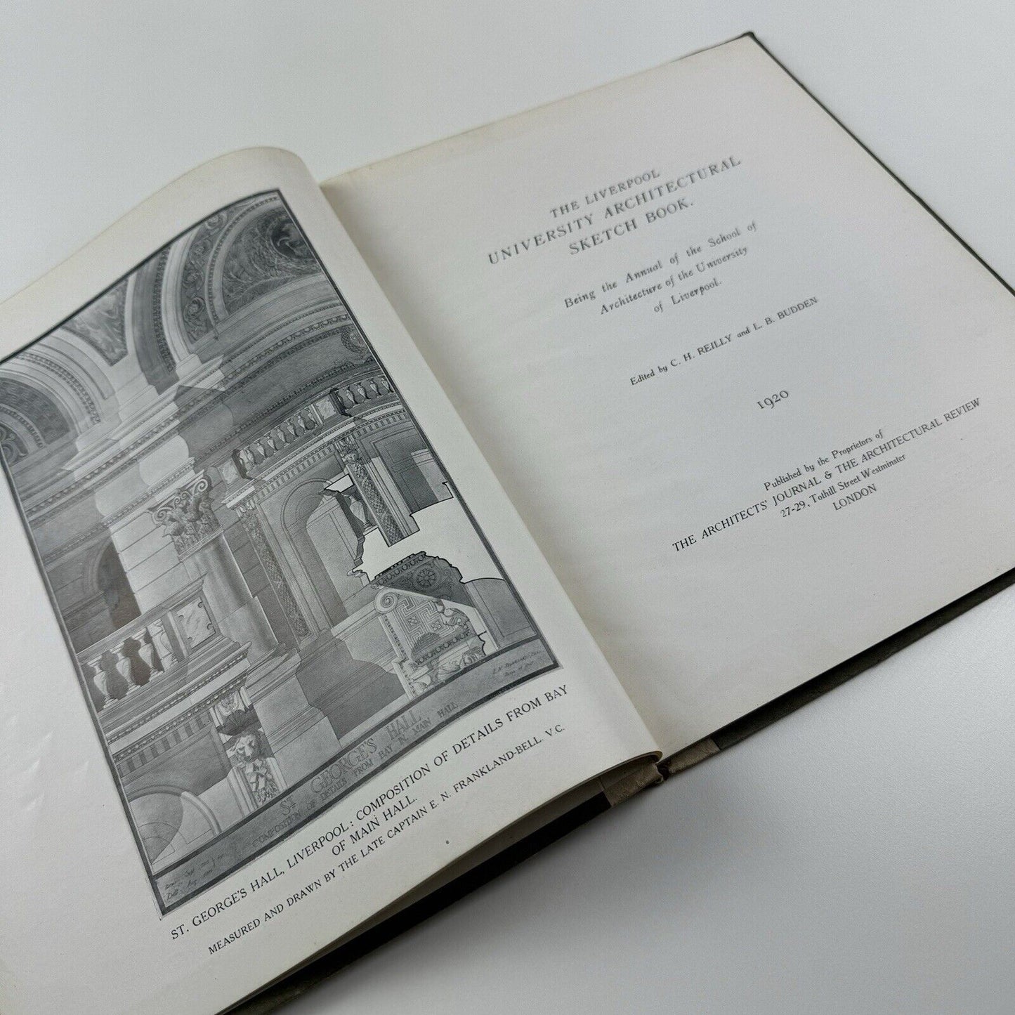 The Liverpool University Architectural Sketchbook | Architectural Review, 1920 | Editors C Reilly and L. Budden