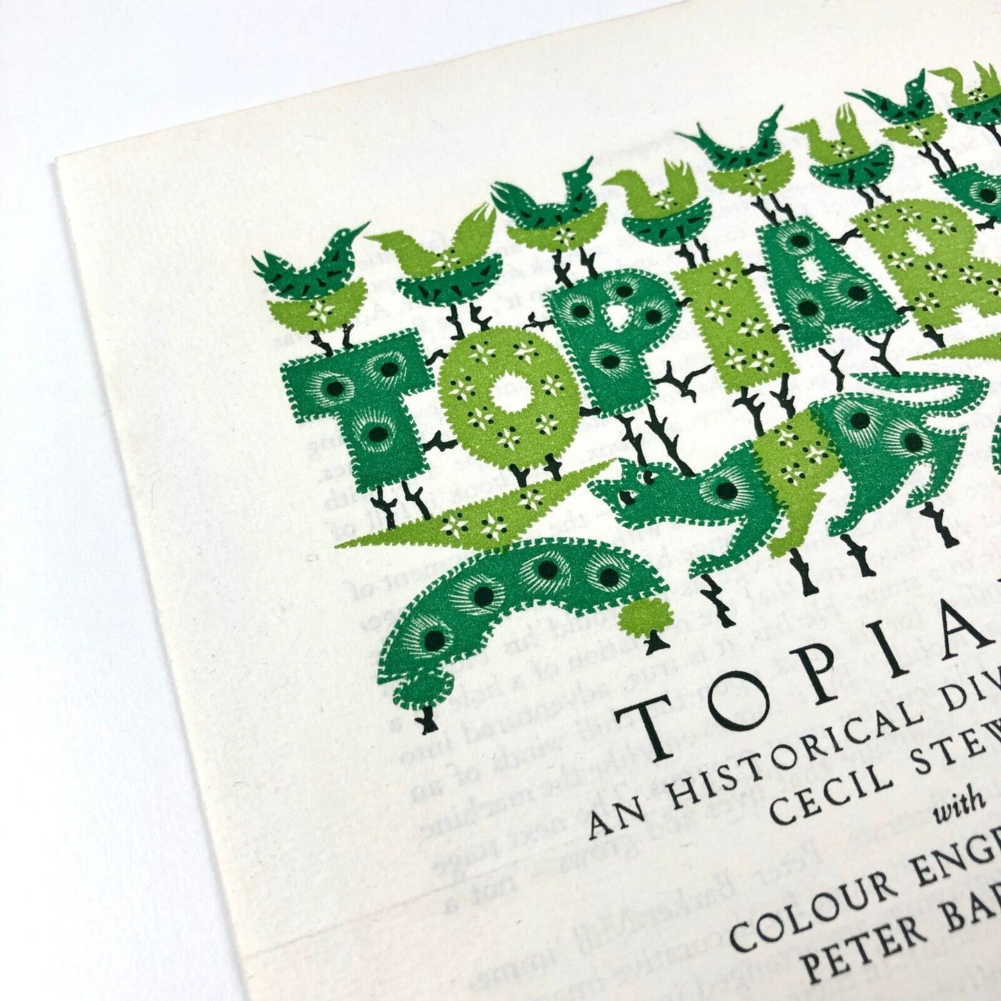 Topiary: An Historical Diversion | Peter Barker-Mill | Golden Cockerel Press prospectus, 1954