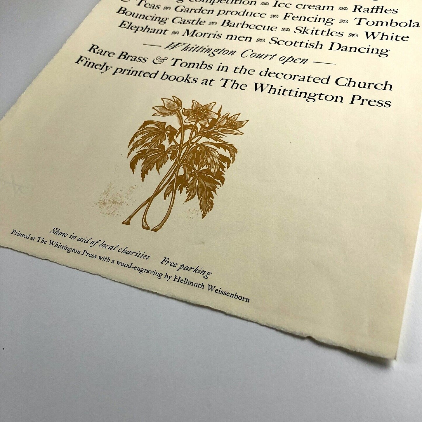 The Whittington Press summer show poster | Engraving by Hellmuth Weissenborn