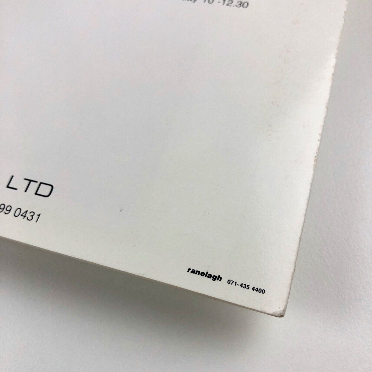 Folding card for Tony Peart Paintings & Drawings 1991-92 | Piccadilly Gallery, 1992