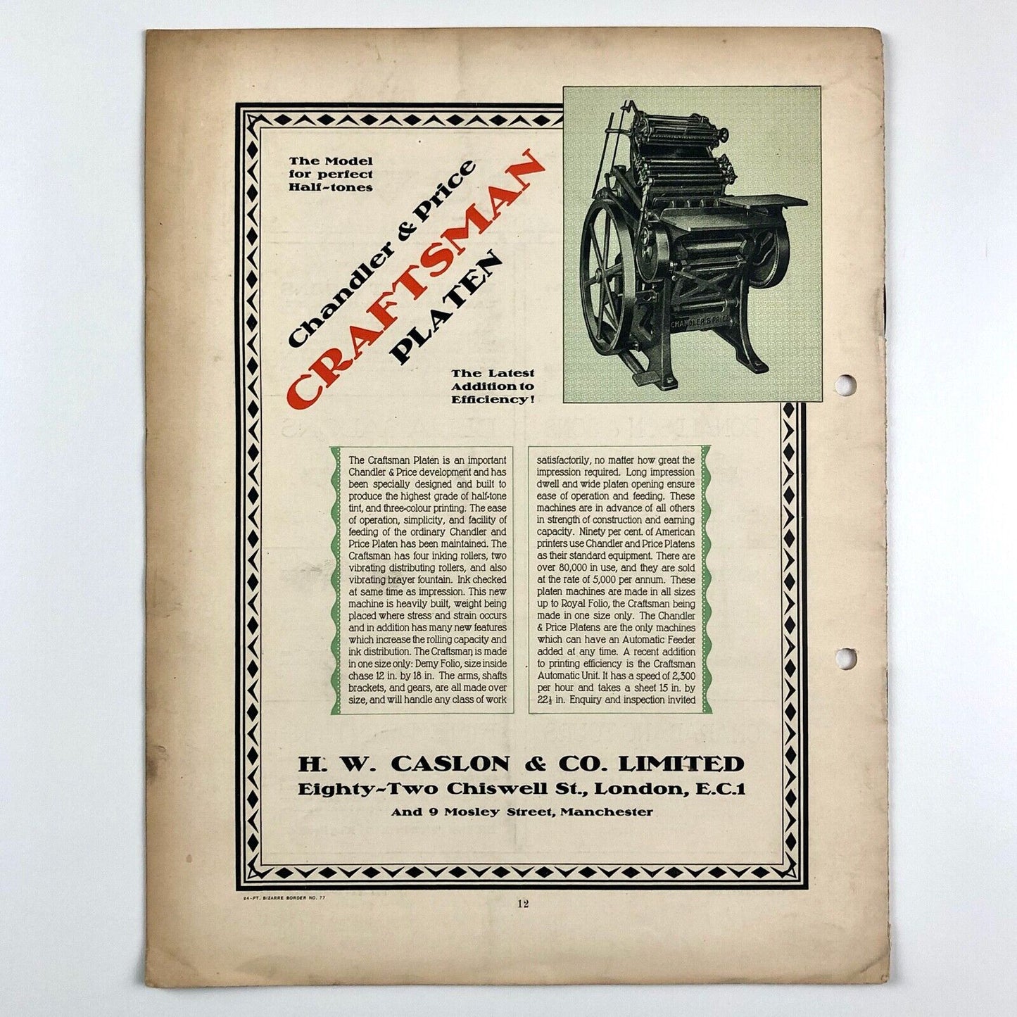 Specimens of Paladin Series | H.W. Caslon type specimen booklet 1930s?