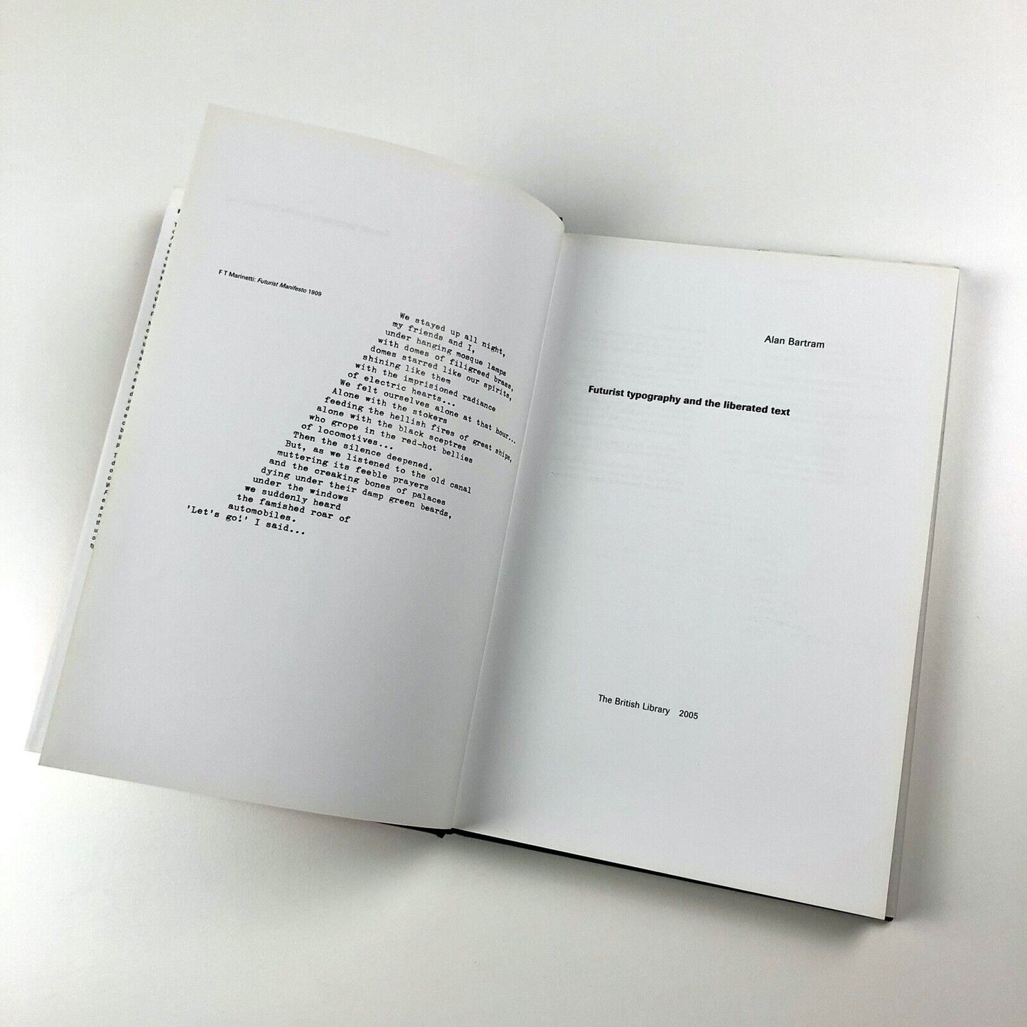 Futurist Typography and the Liberated Text, by Alan Bartram | The British Library, 2005