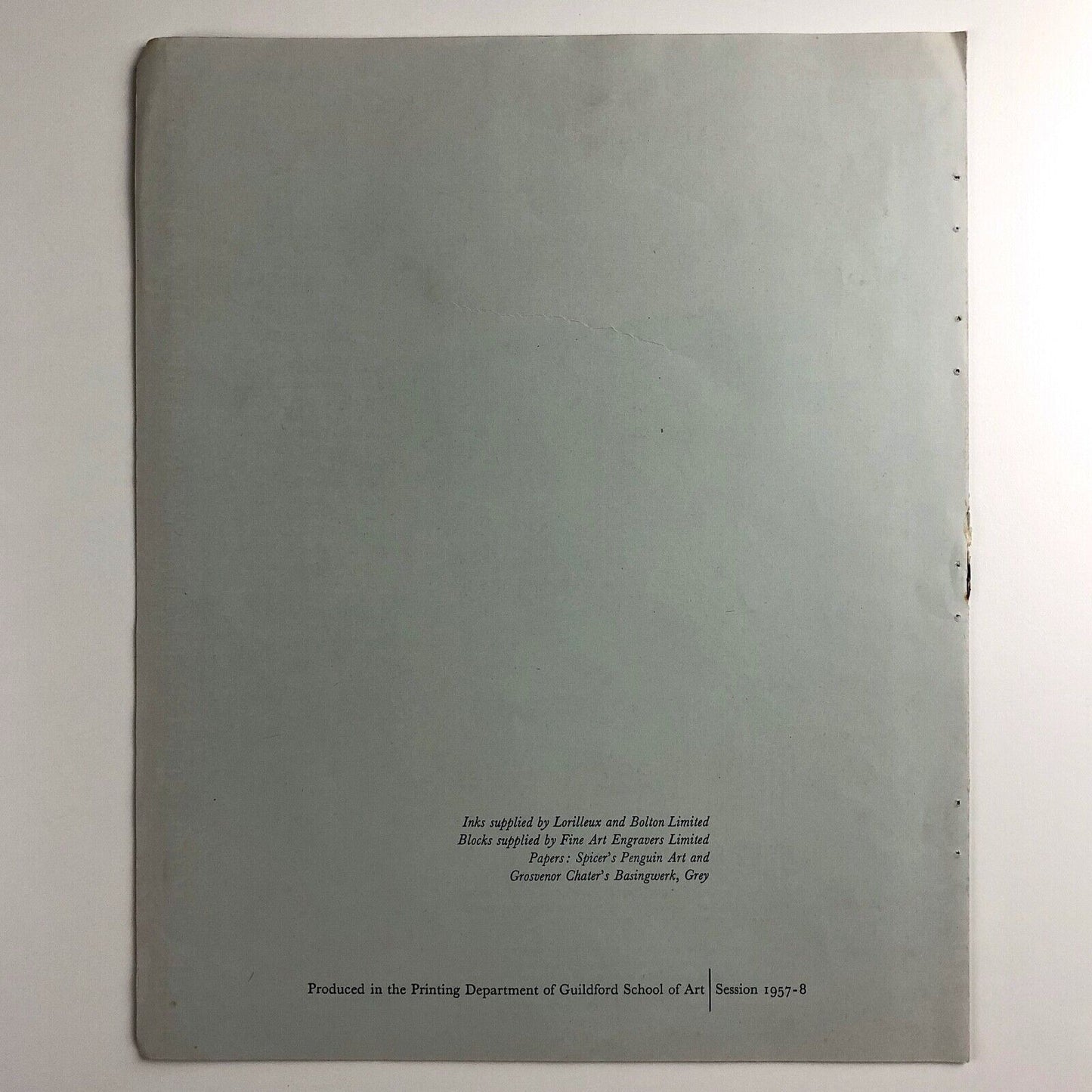Student Design and Printing in Surrey | Leaflet | Guildford School of Art 1957-8