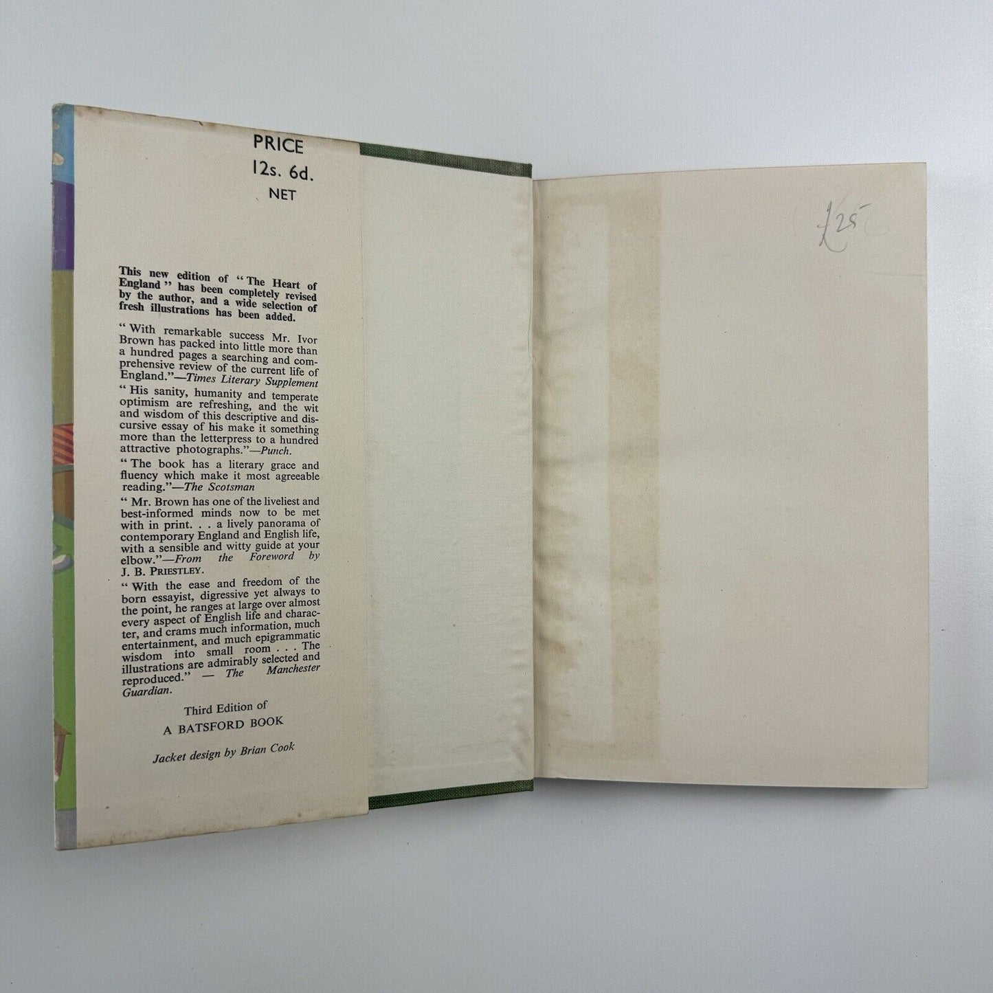 The Heart of England by Ivor Brown | Batsford, third edition 1951 Brian Cook D/J