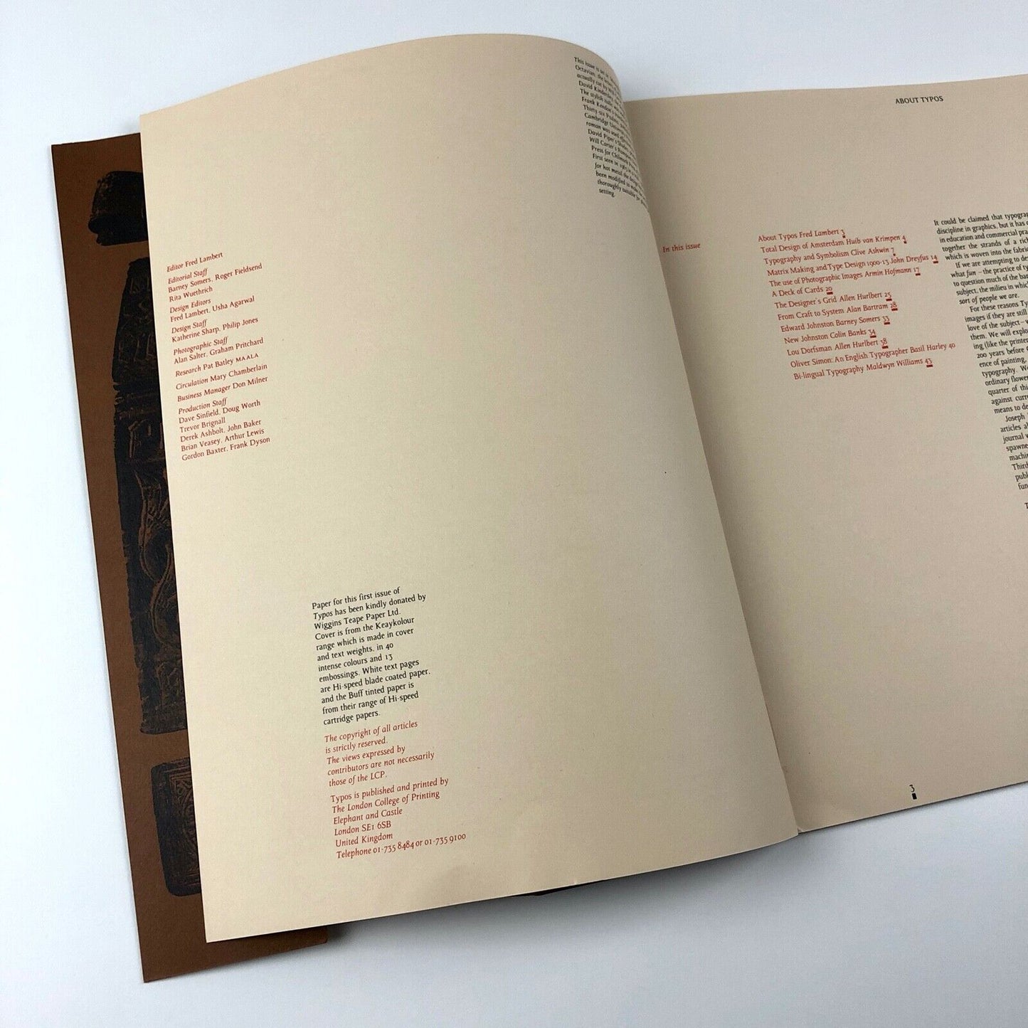 TYPOS: International Journal of Typography | London College of Printing