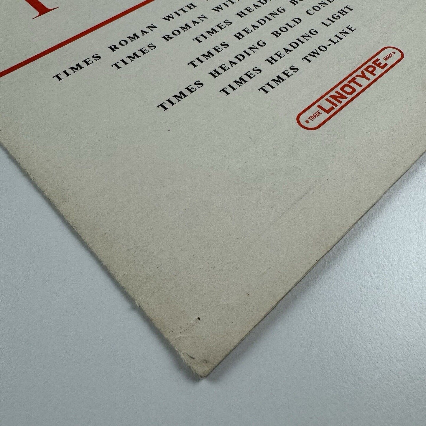 Linotype Times Roman – type specimen fold out poster | Undated