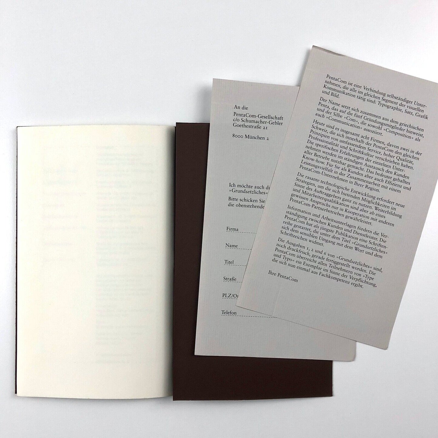 Grundsetzliches Schrift und Werkzeug heft 1 Pentagram | Philipp Luidl 1982
