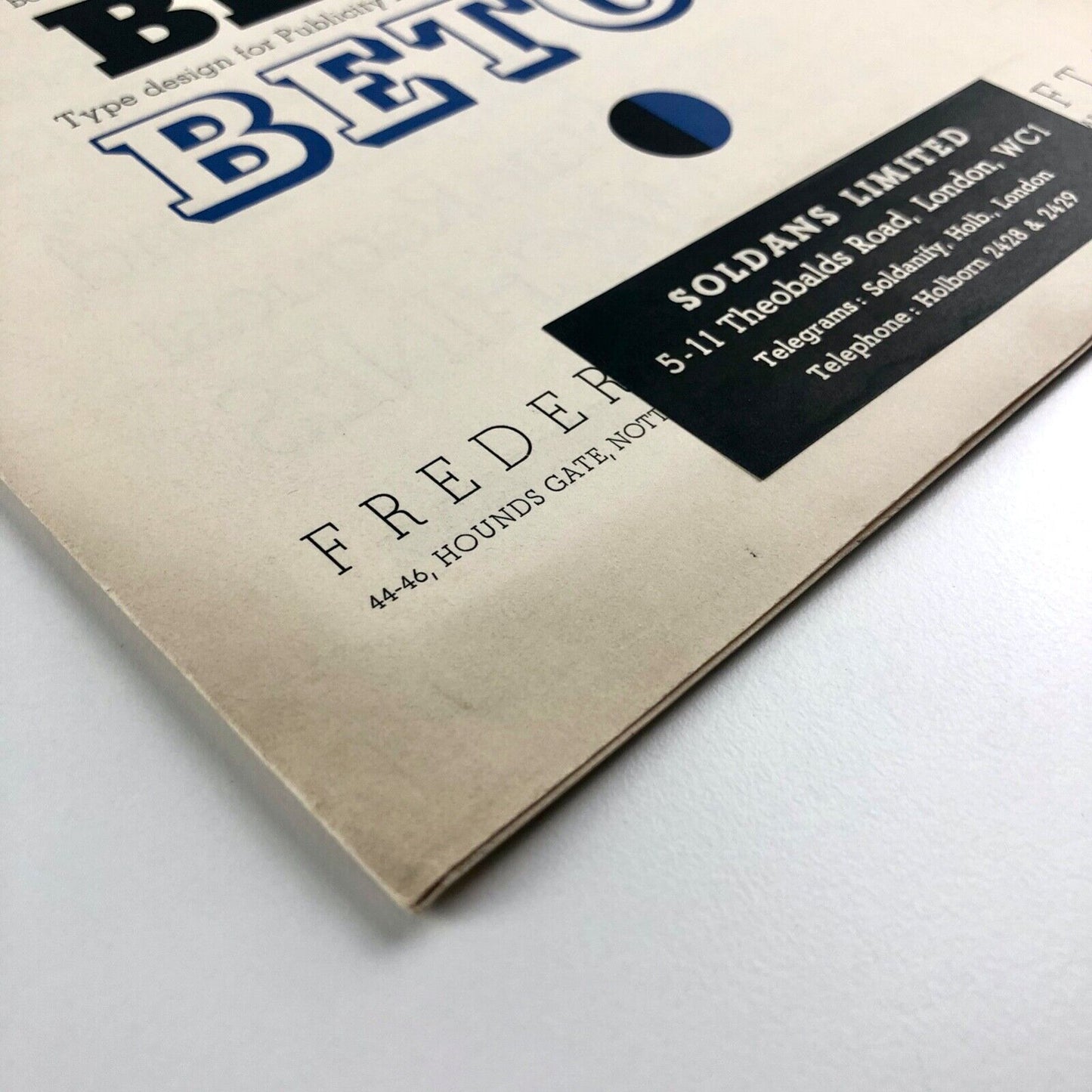 Beton Series by Heinrich Jost | Wesselhoeft/Soldans type specimen booklet