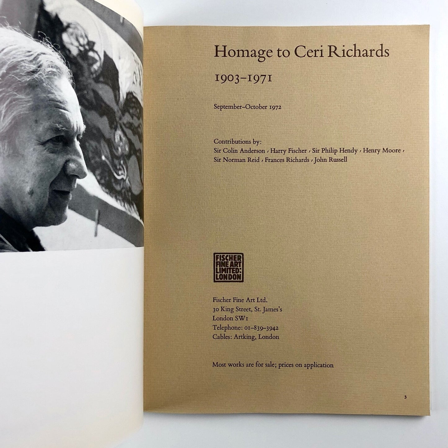 Homage to Ceri Richards 1903–1971 | Fischer Fine Art catalogue, 1972