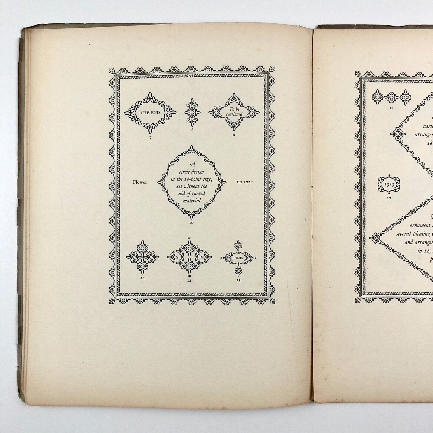 Monotype Flower Decorations type specimen booklet | Lanston Monotype, 1924