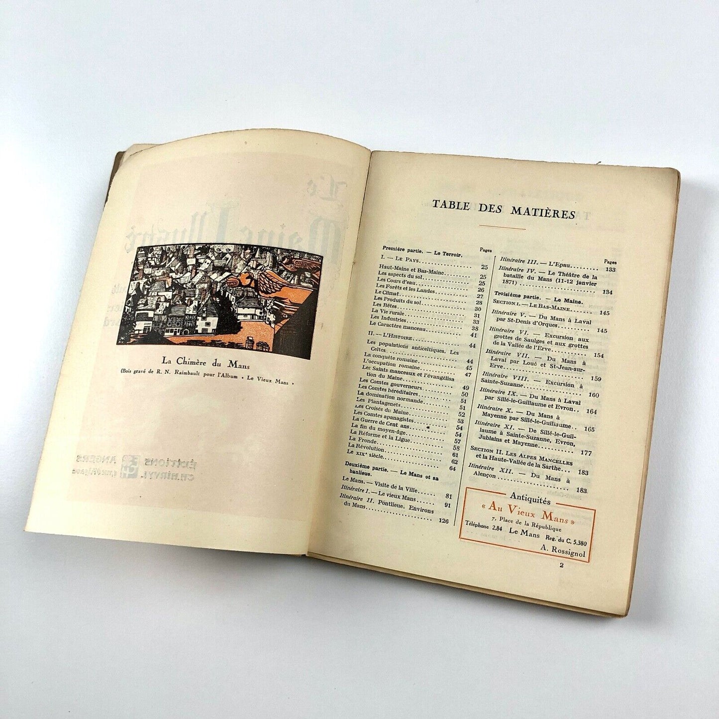 Le Maine Illustré Guide du Syndicat d'Initiative de la Sarthe, 1918 | R.N Raimbault