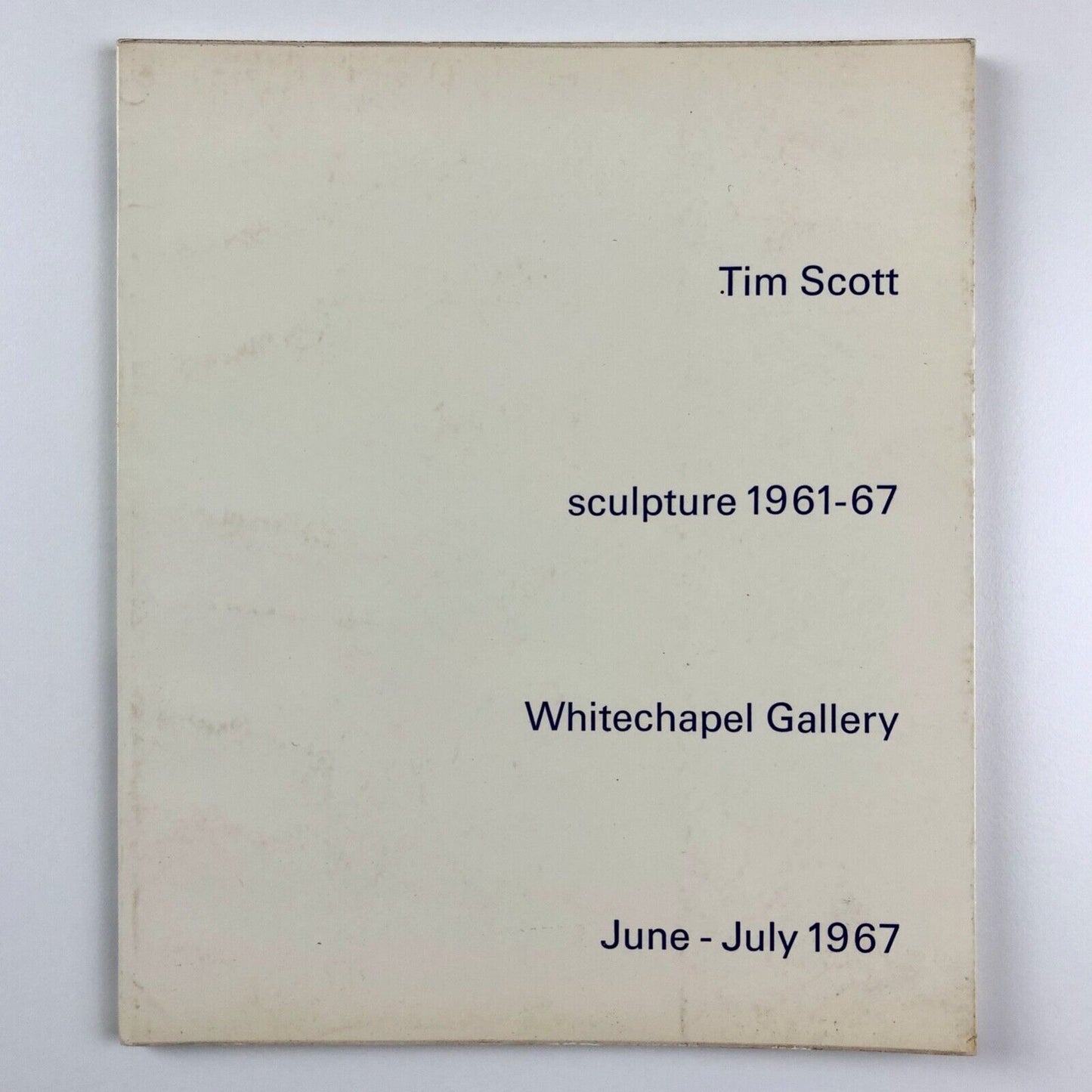 Tim Scott sculpture 1961-67 | Whitechapel Gallery exhibition catalogue, 1967