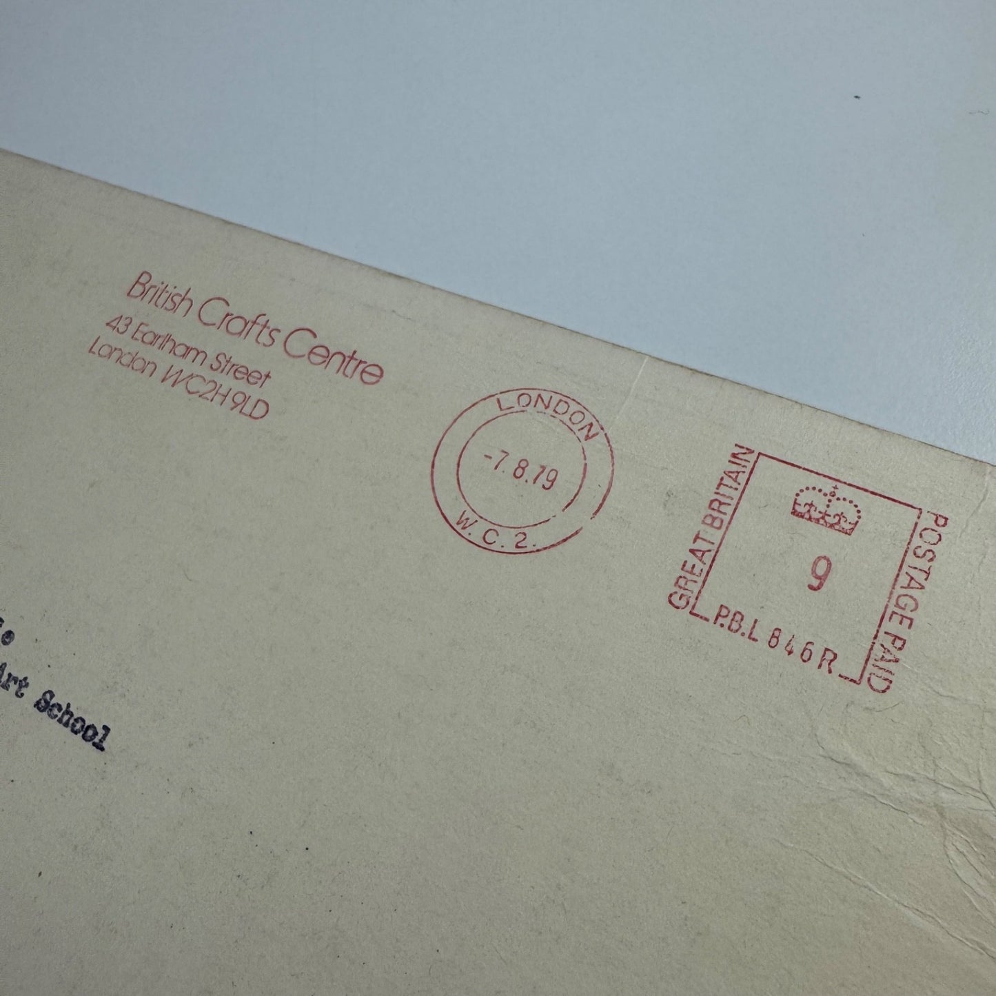 Postcard for 'take a letter' craftsmen and lettering today | British Crafts Centre & Welsh Arts Council 1979