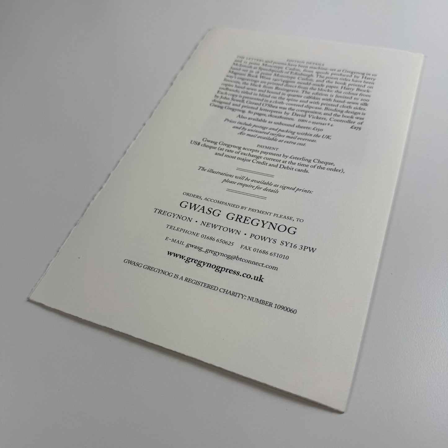 Prospectus for Mapping Golgotha. Wilfred Owen: letters & poems Gregynog Press