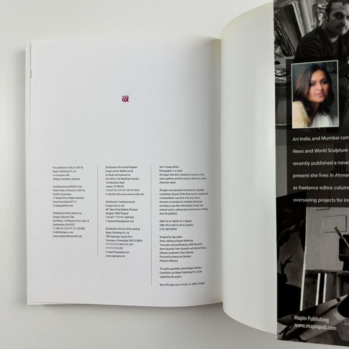 India 20. Conversations with Contemporary Artists by Anupa Mehta | Mapin Publishing, 2007