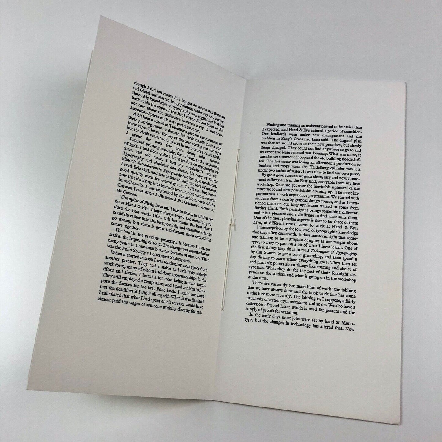 Zen & The Art of Typographical Arrangement Phil Abel | Ditchling Letterpress leaflet, 2010