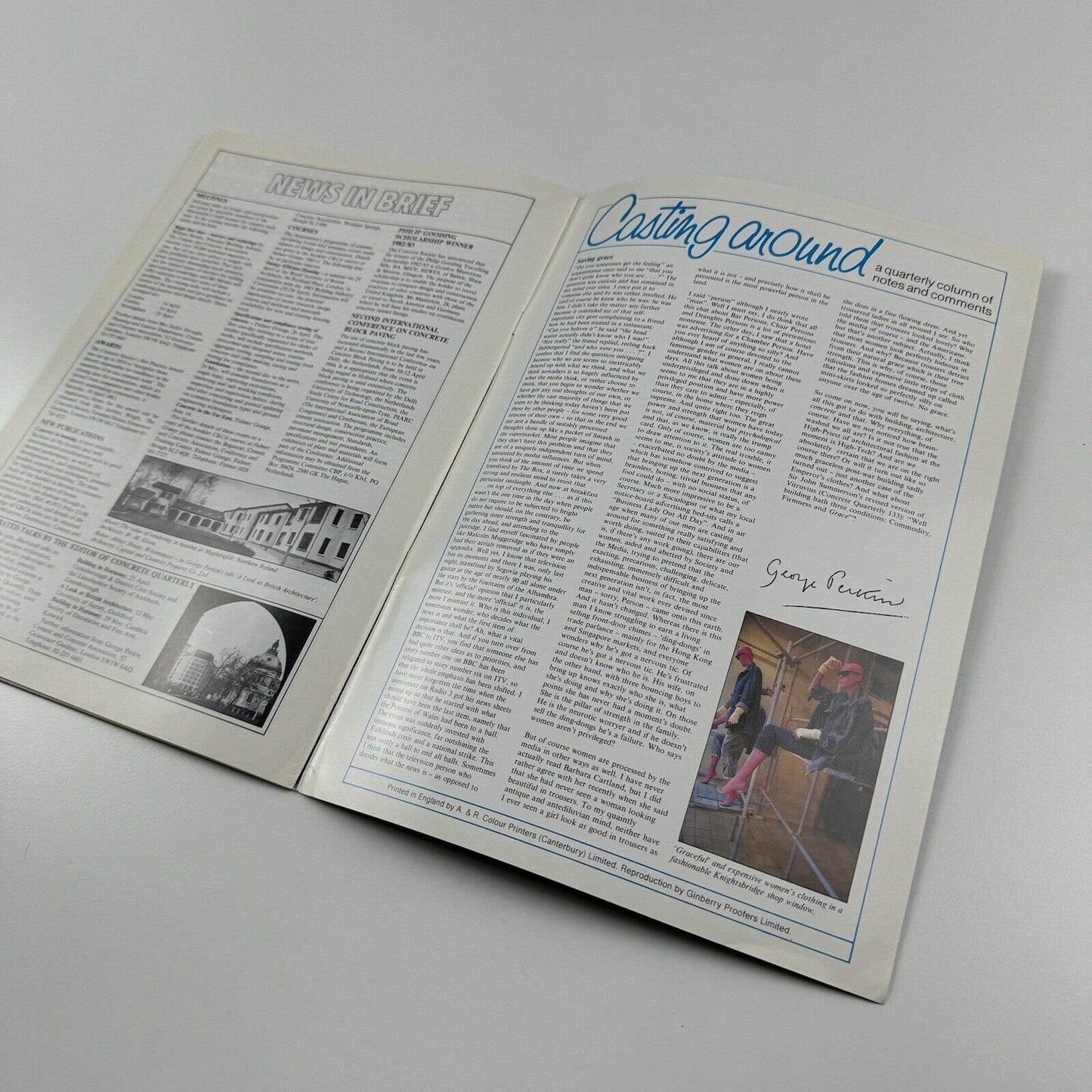 Concrete Quarterly magazine 136 Cement and Concrete Association Jan-March 1983 - includes article on lettering on buildings | Thames Barrier