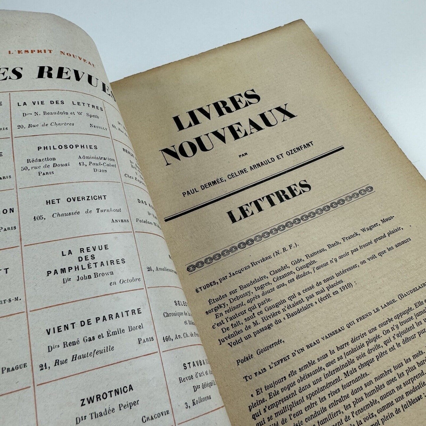 L'Esprit Nouveau journal | Issue No. 24 1924 | Amédée Ozenfant and Le Corbusier