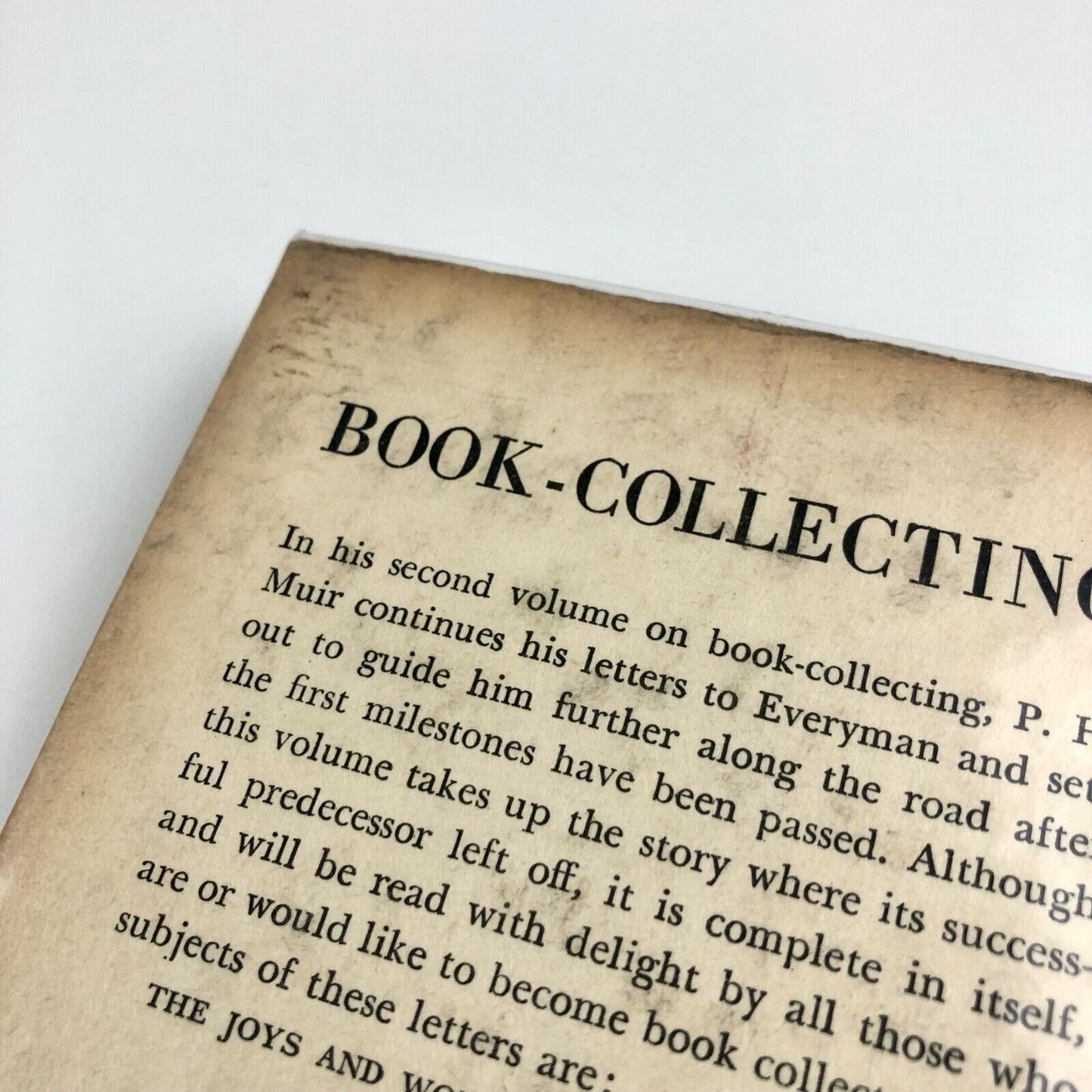 Book-Collecting More Letters to Everyman by Percy H. Muir | Cassell, 1949