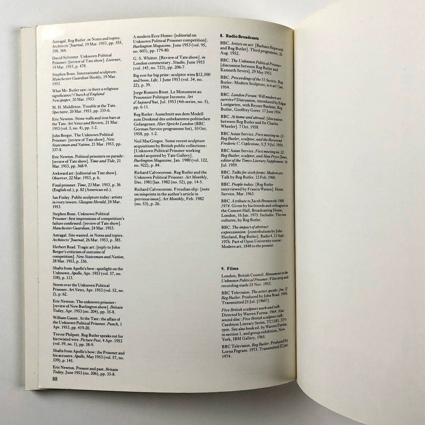 Reg Butler | Tate Gallery exhibition catalogue, 1983