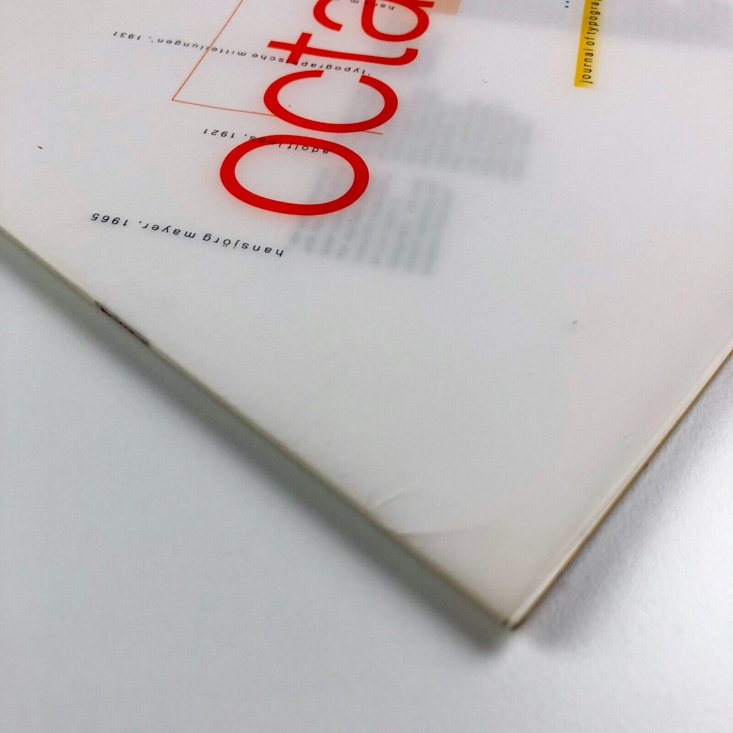 Octavo 88.5 magazine | International Journal of Typography, 1988