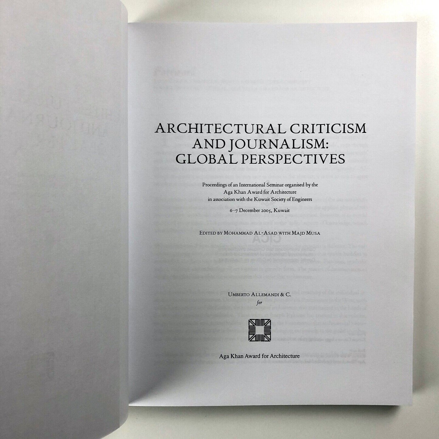 Architectural Criticism & Journalism: Global Perspectives | Aga Khan Award, 2006