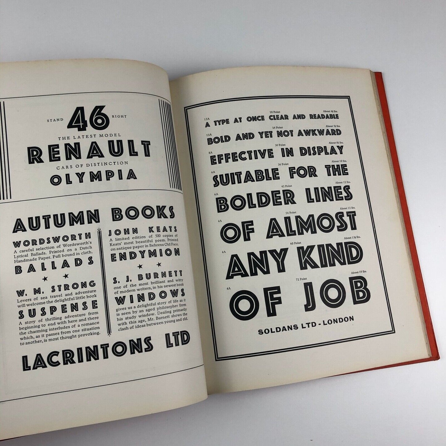 Soldans Types | The Erbar Grotesque in Three Series | Type specimen brochure | Designed by Jakob Erbar