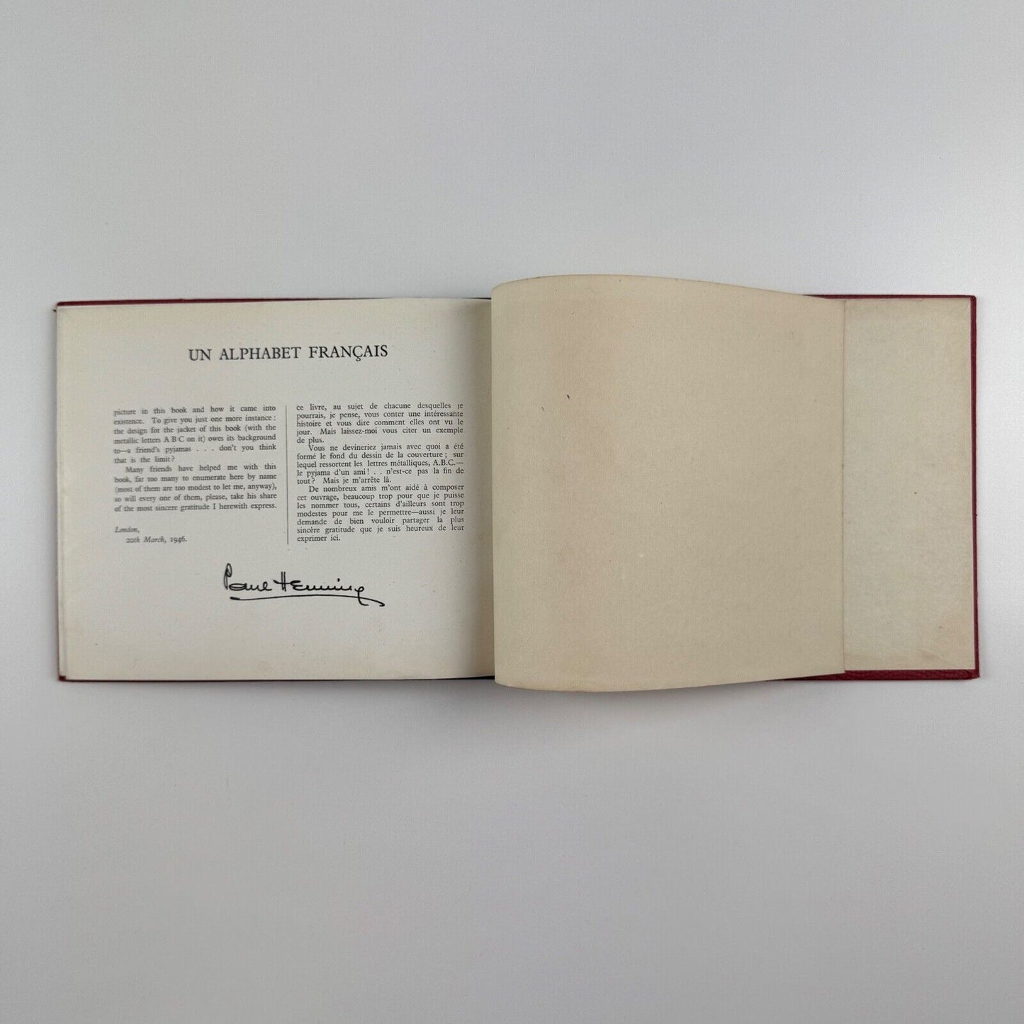 ABC un alphabet Français by Paul Henning | Hachette | John Swain & Son, 1946