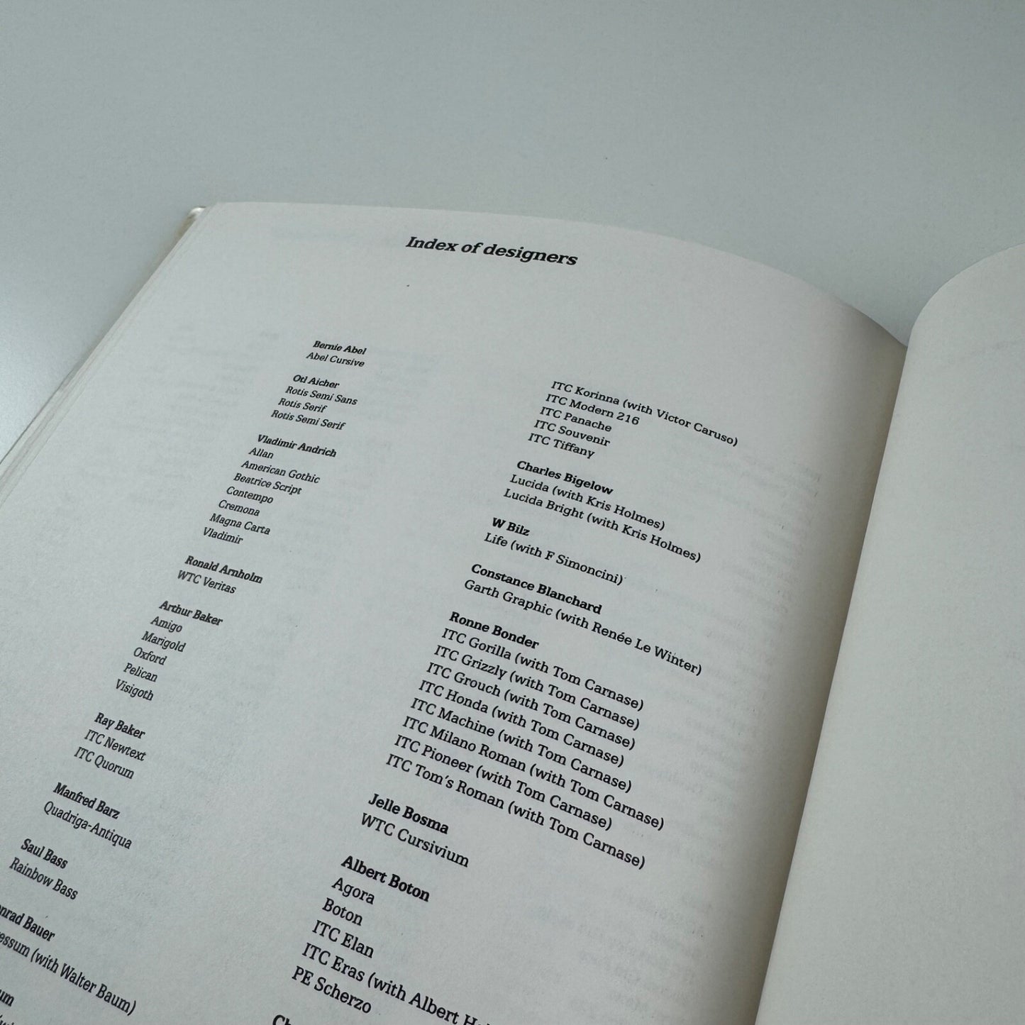 Modern Encyclopedia of Typefaces 1960–90 by Lawrence W. Wallis | Lund Humphries, 1990
