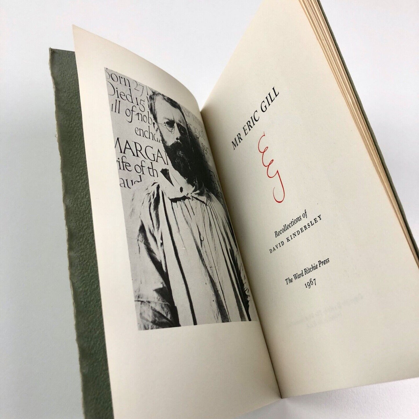 Mr Eric Gill – Recollections of David Kindersley | The Ward Ritchie Press, 1967
