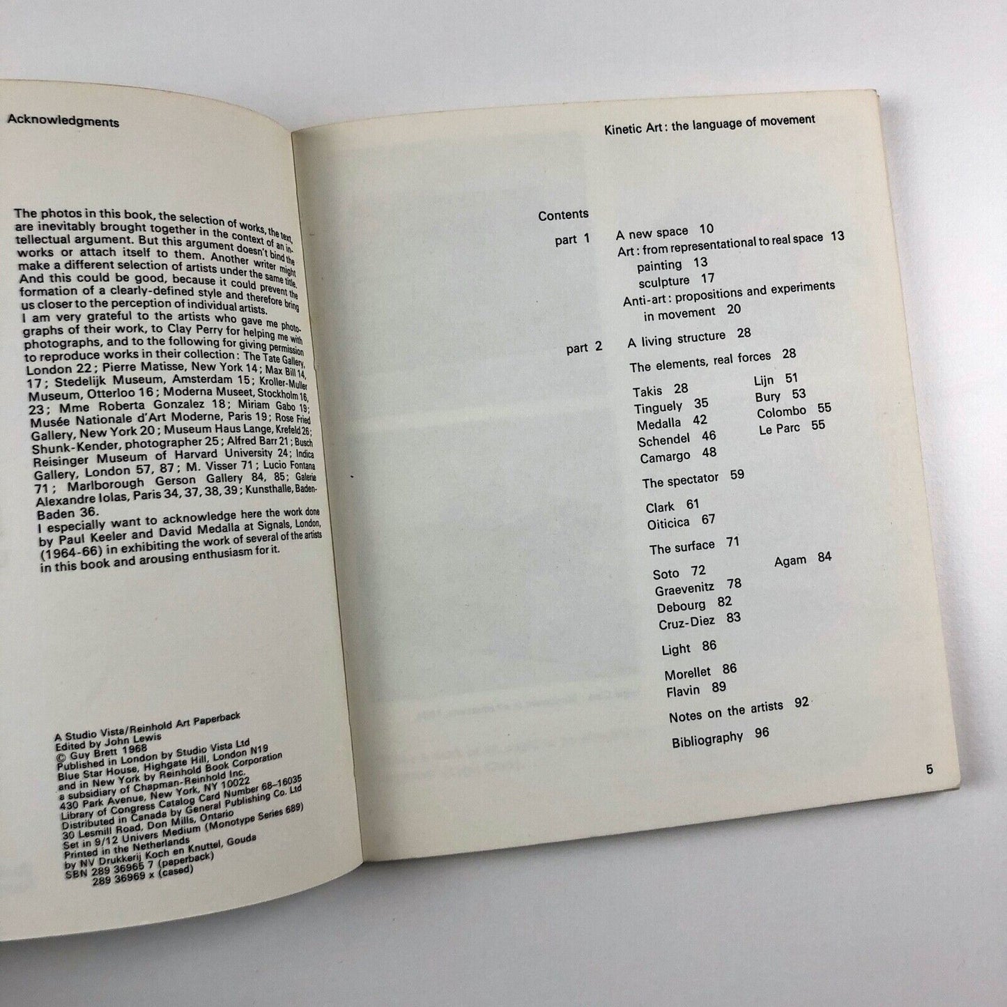 Kinetic Art: The language of movement | Guy Brett | Studio Vista 1968