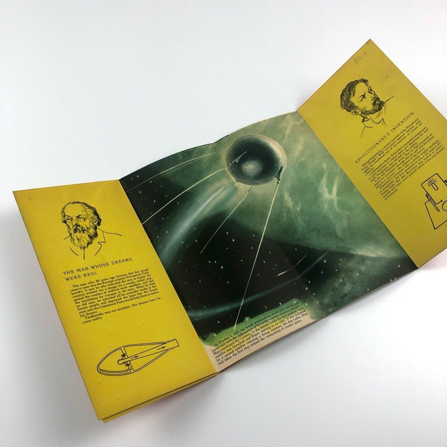 Facing the Cosmos leaflet | USSR Section, Brussels Universal International Exhibition 1958