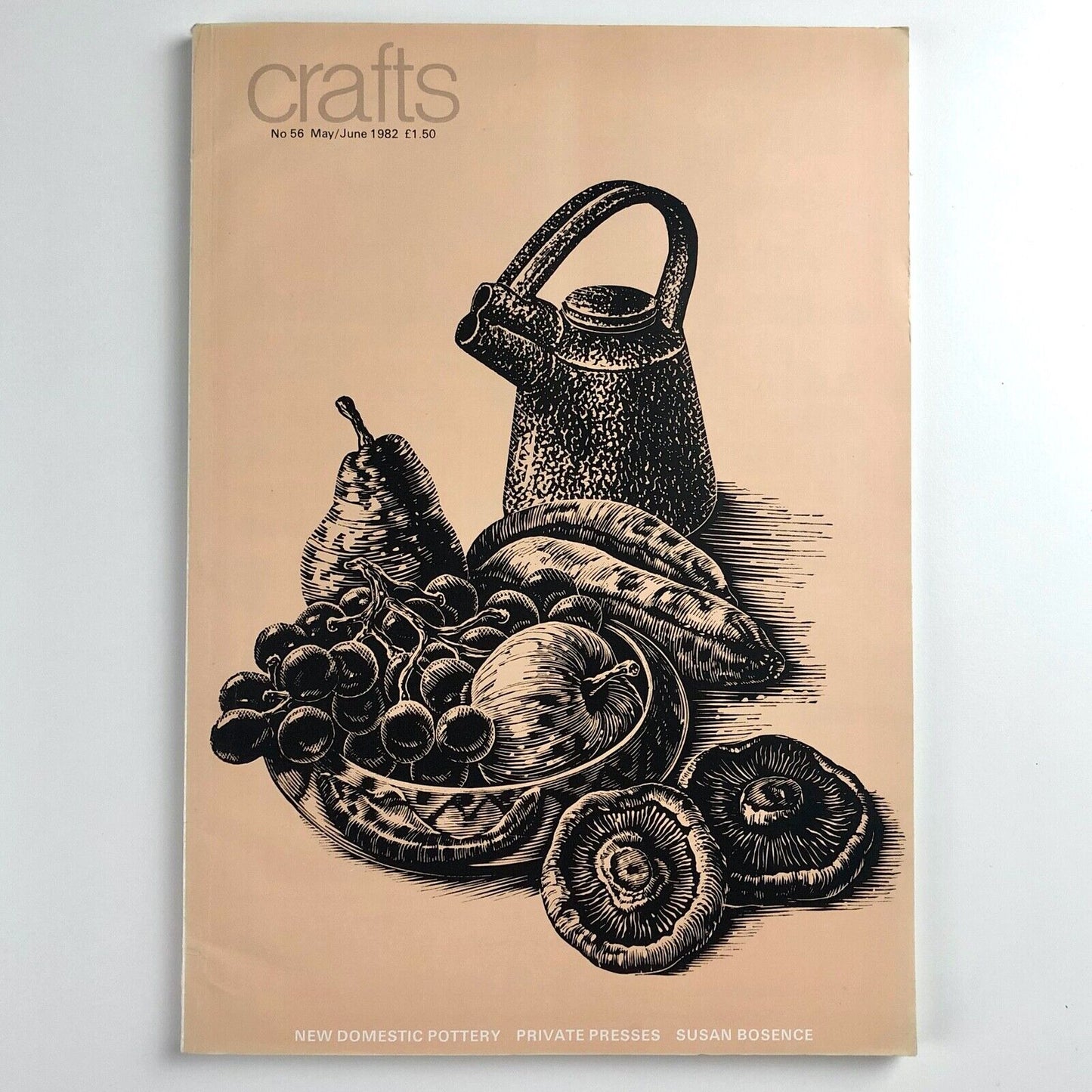 Crafts magazine | Crafts Council | No 56, May/June 1982 Includes articles on Bernard Leach, architectural lettering, private presses, Ironwork at the V&A, Susan Bosence