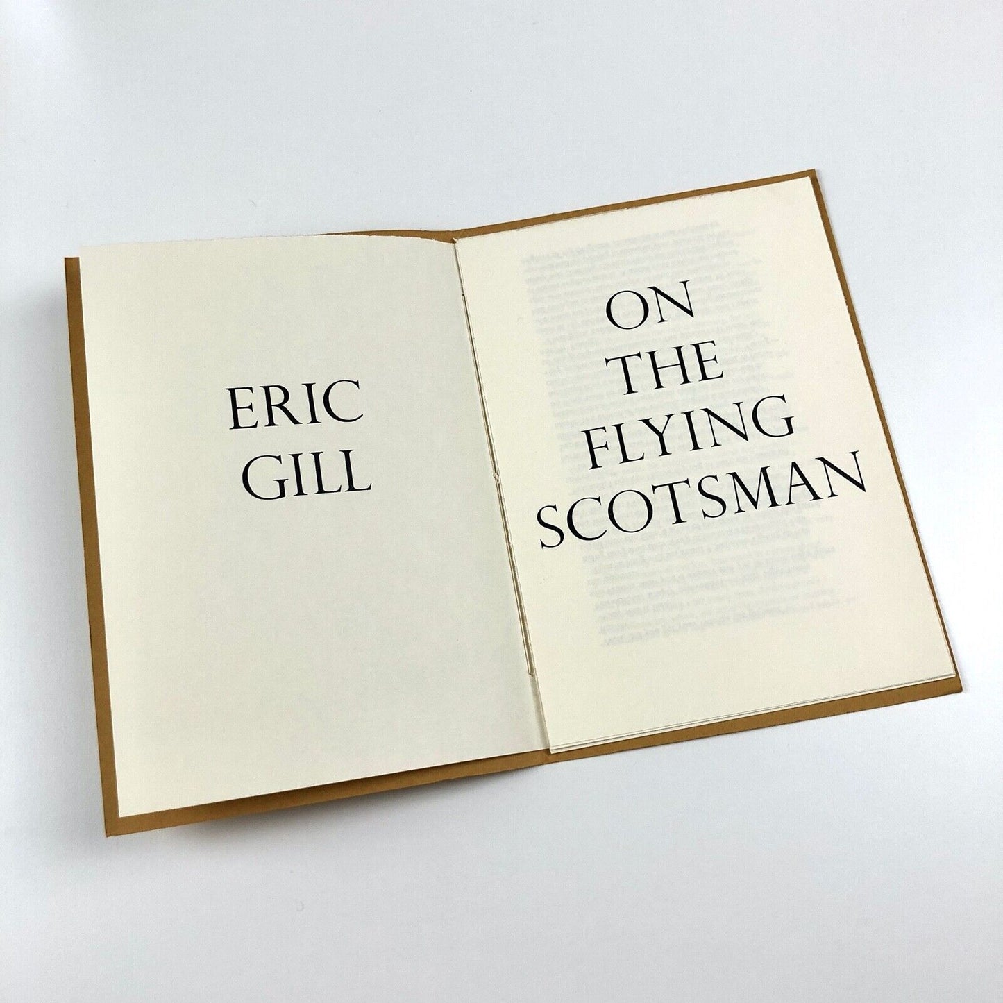 Eric Gill. On the Flying Scotsman | Beeches Press, London, 1990