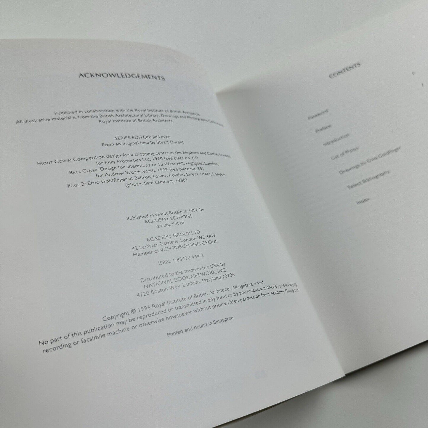 Ernö Goldfinger | Robert Elwall | RIBA Drawings Monographs No 3 | Academy Editions, 1996