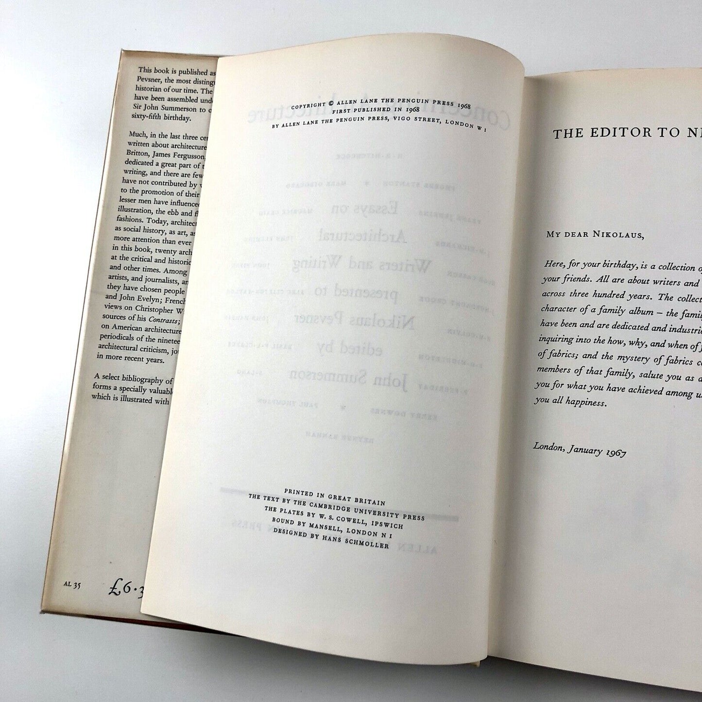Concerning Architecture: Essays on Architectural Writers | John Summerson, 1968