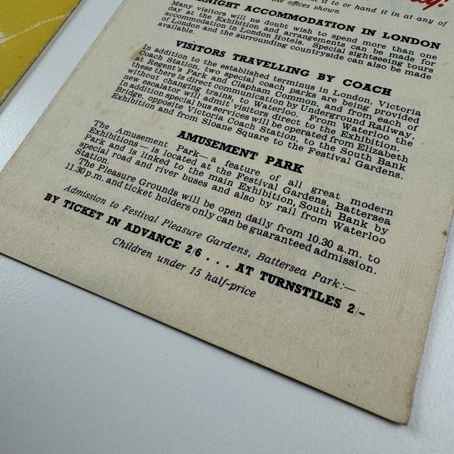 Three Festival of Britain 1951 exhibition leaflets
