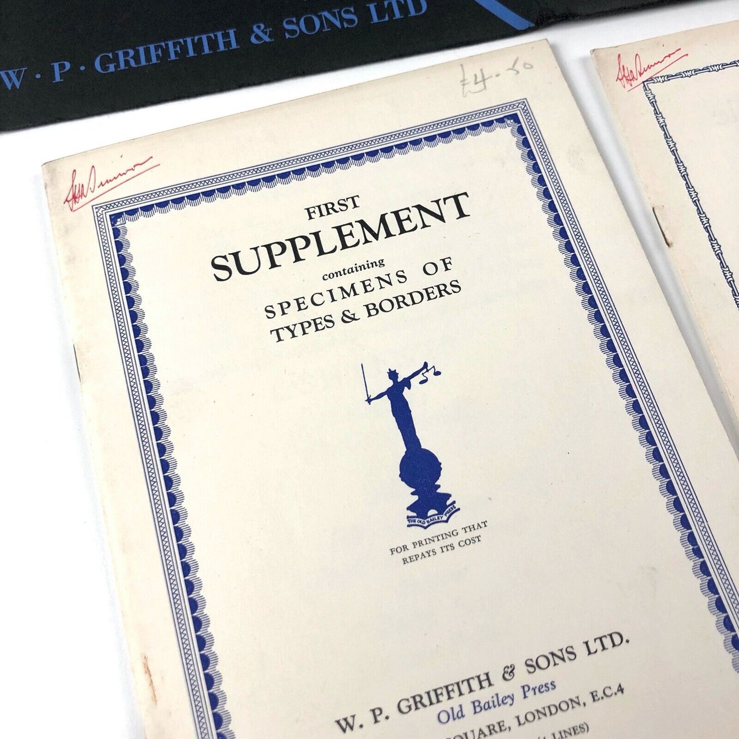 Type Fashions: 5 type specimen booklets | W.P Griffiths & Sons Old Bailey Press