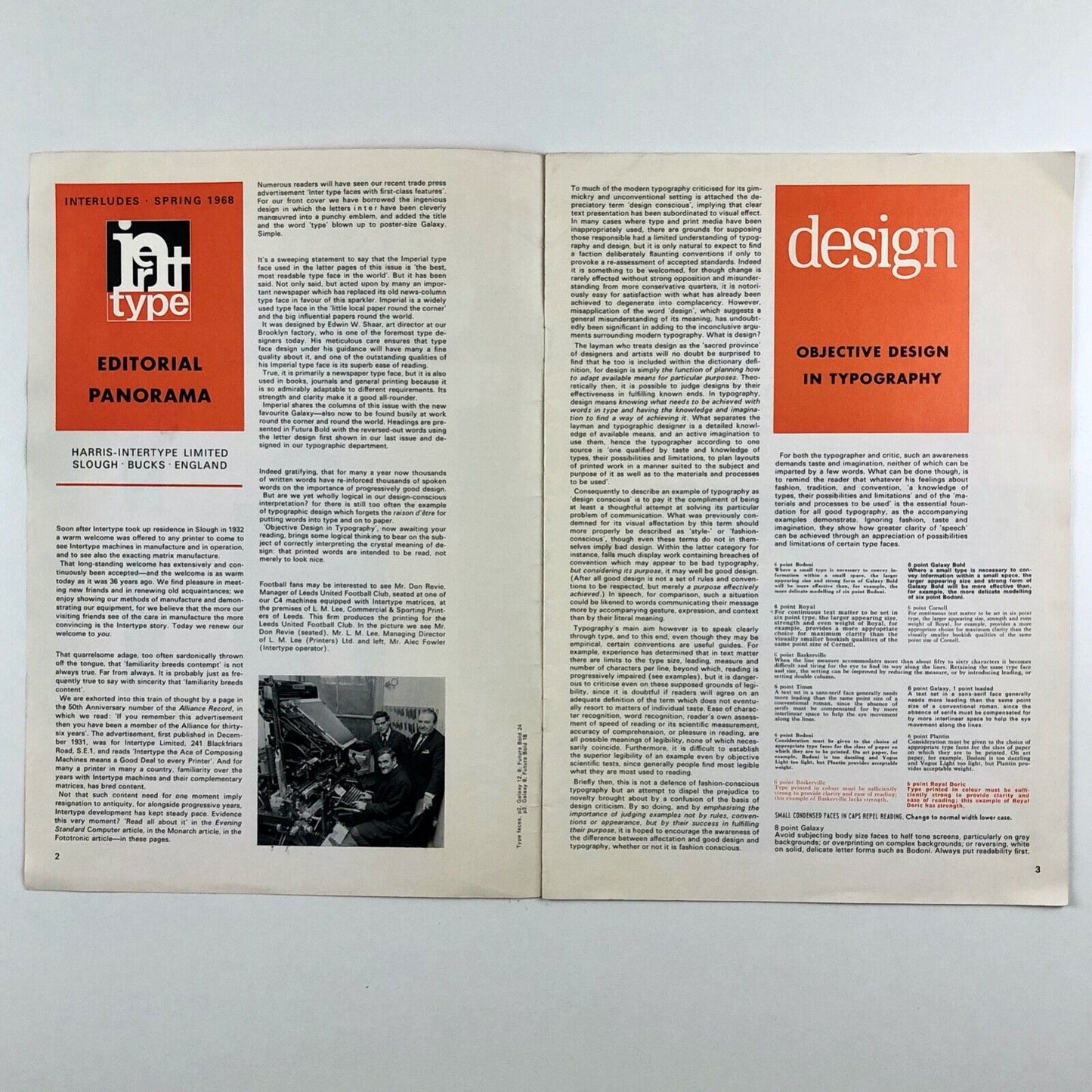 Interludes journal, Spring 1968 issue | Harris-Intertype Limited
