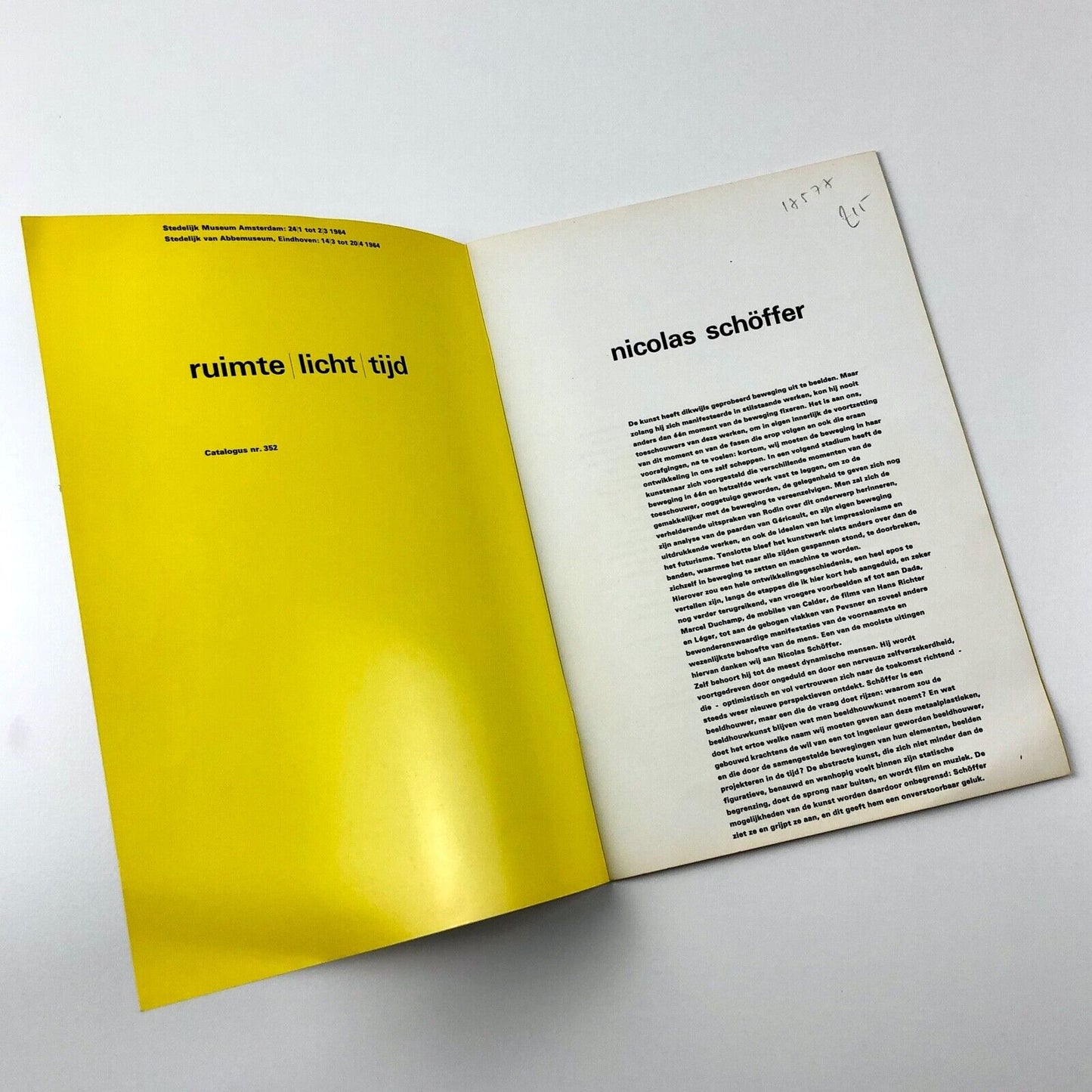 Nicolas Schöffer - ruimte | licht | tijd | Catalogue design by Wim Crouwel, 1964