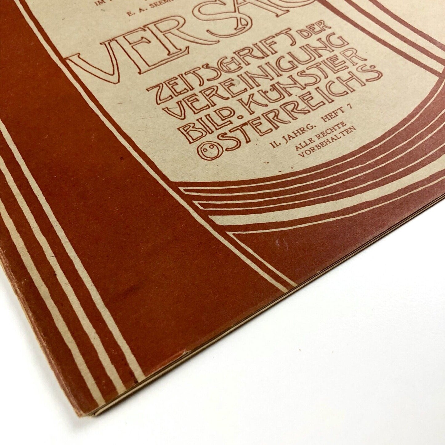 Ver Sacrum Vienna Secession art magazine - heft 7 1899 (Poor condition)