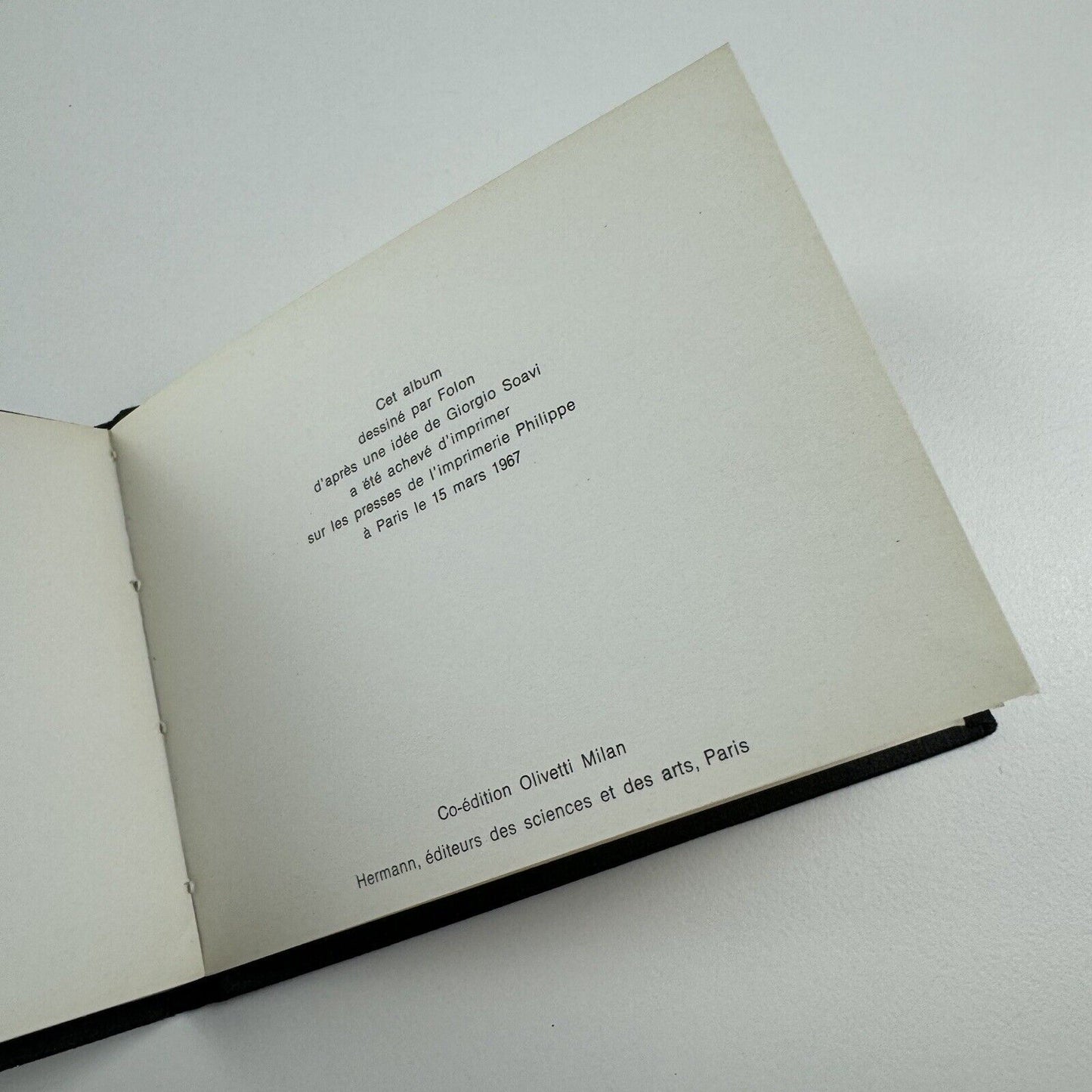Le Message. Miniature book by Jean-Michel Folon with Giorgio Soavi | Olivetti, 1967