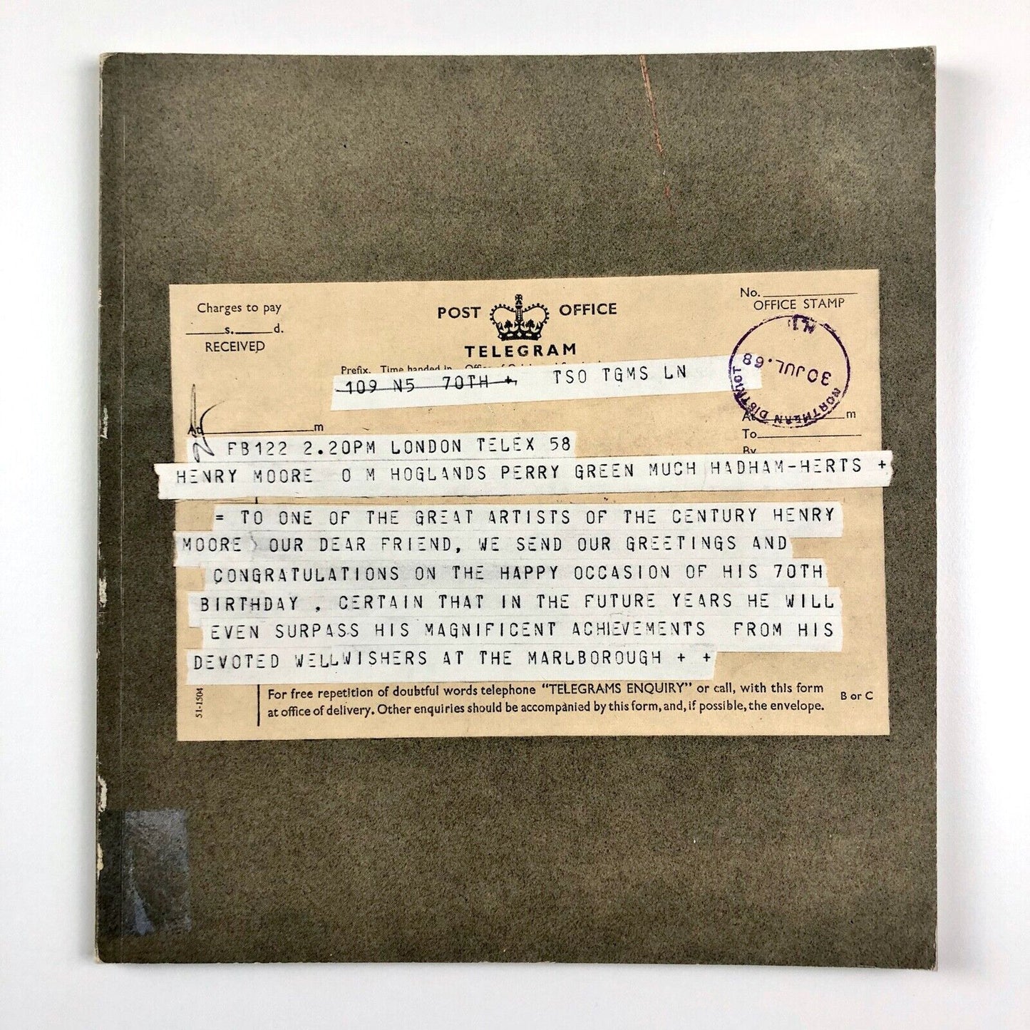 Henry Moore | Marlborough Fine Art exhibition catalogue, 1968