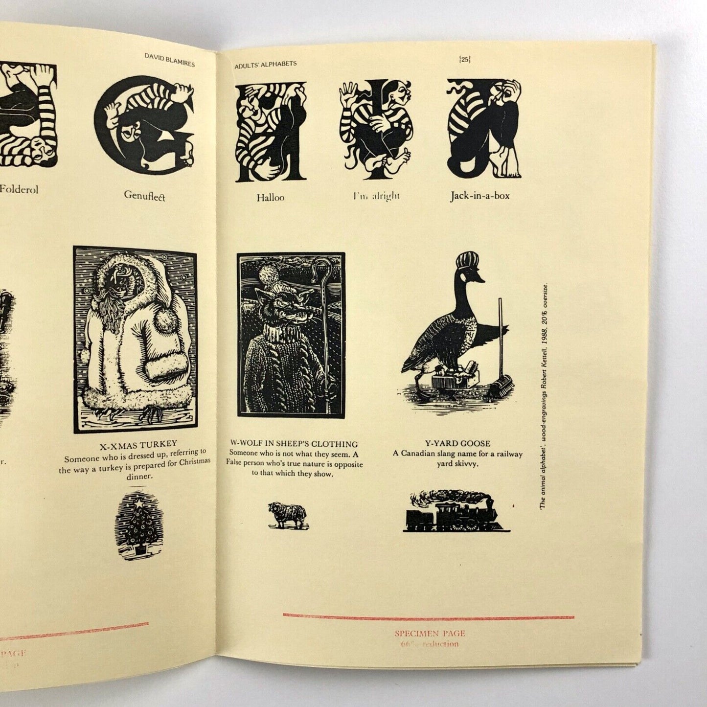 David Blamire's Adults' Alphabets | Hanborough Parrot Press | Prospectus leaflet, 1990