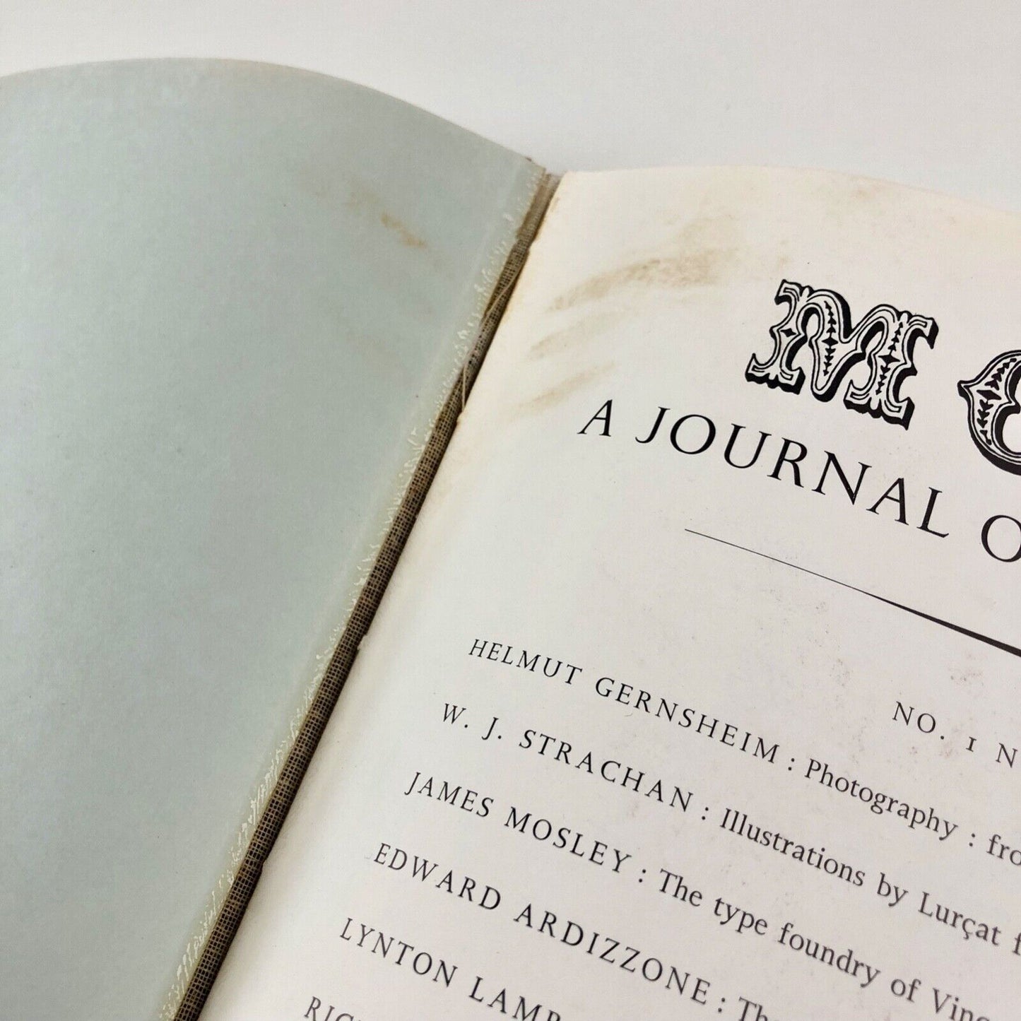 Motif 1. A Journal of the Visual Arts. Ed Ruari McLean | The Shenval Press, 1958