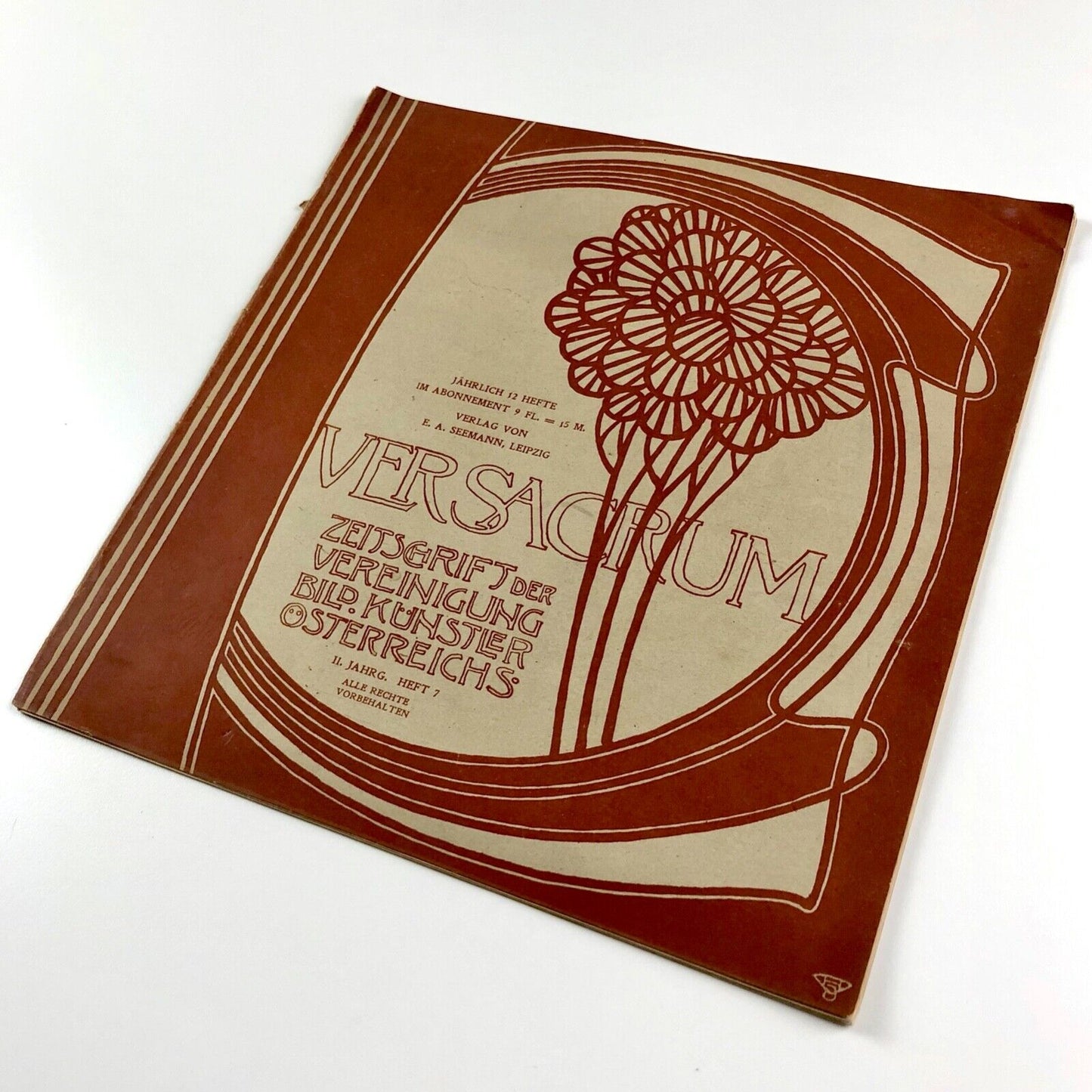 Ver Sacrum Vienna Secession art magazine - heft 7 1899 (Poor condition)