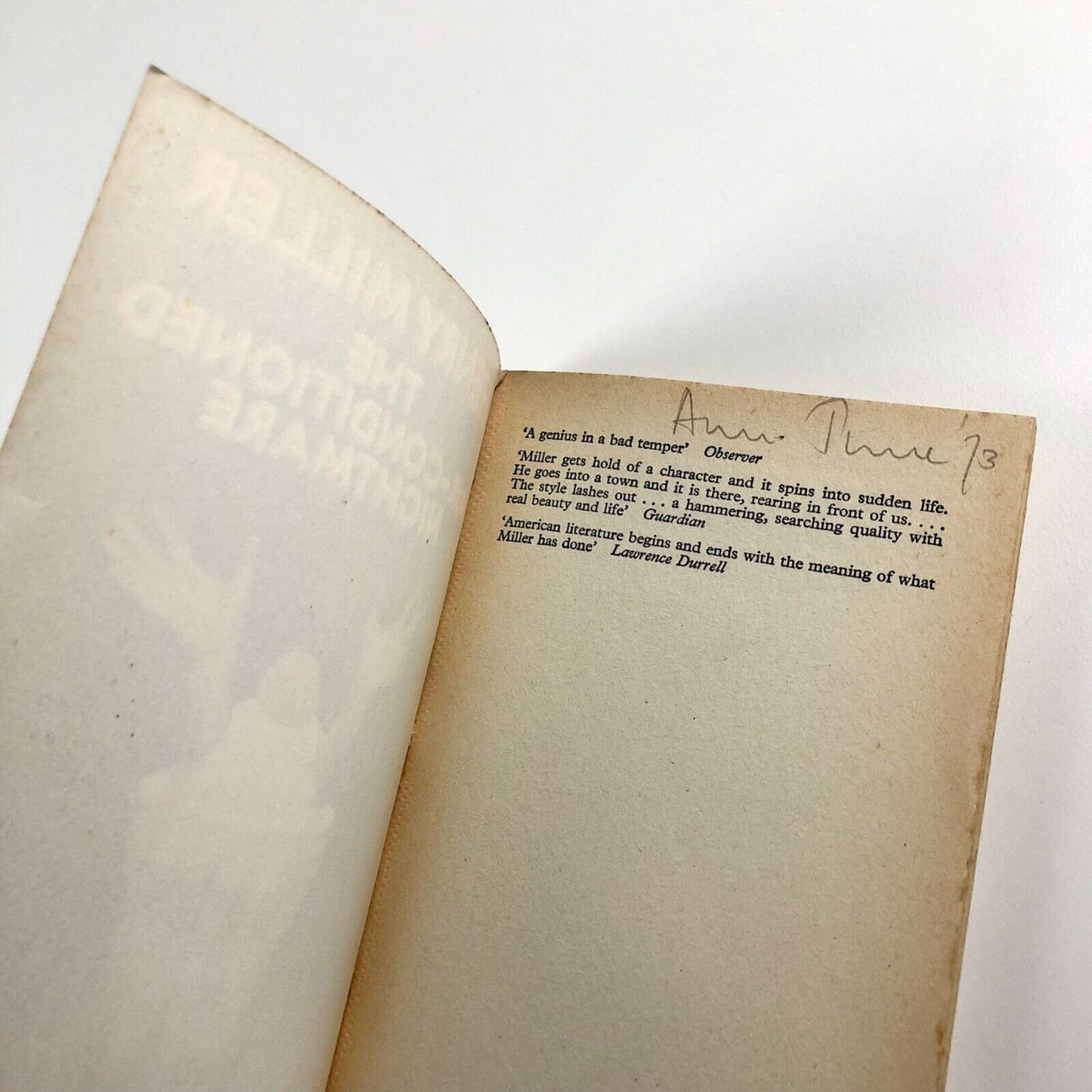 The Air-Conditioned Nightmare by Henry Miller | Panther Books, 1973