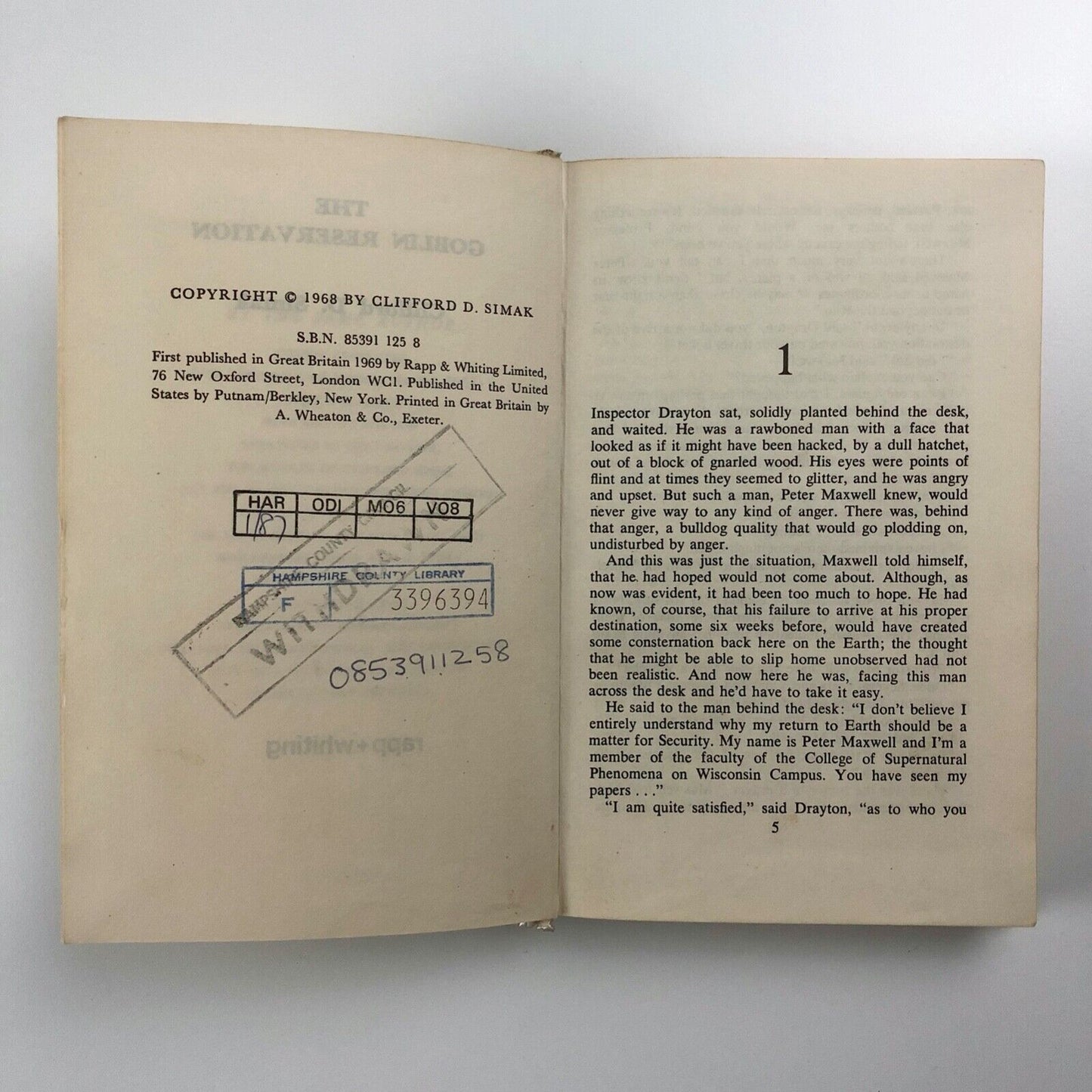 The Goblin Reservation by Clifford D. Simak | Rapp & Whiting, 1969