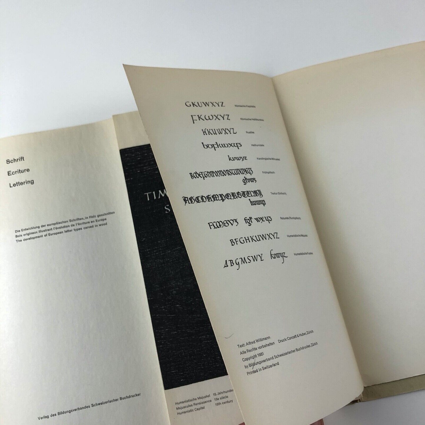 Schrift Ecriture Lettering by Adrian Frutiger | 1951 text by Alfred Willman